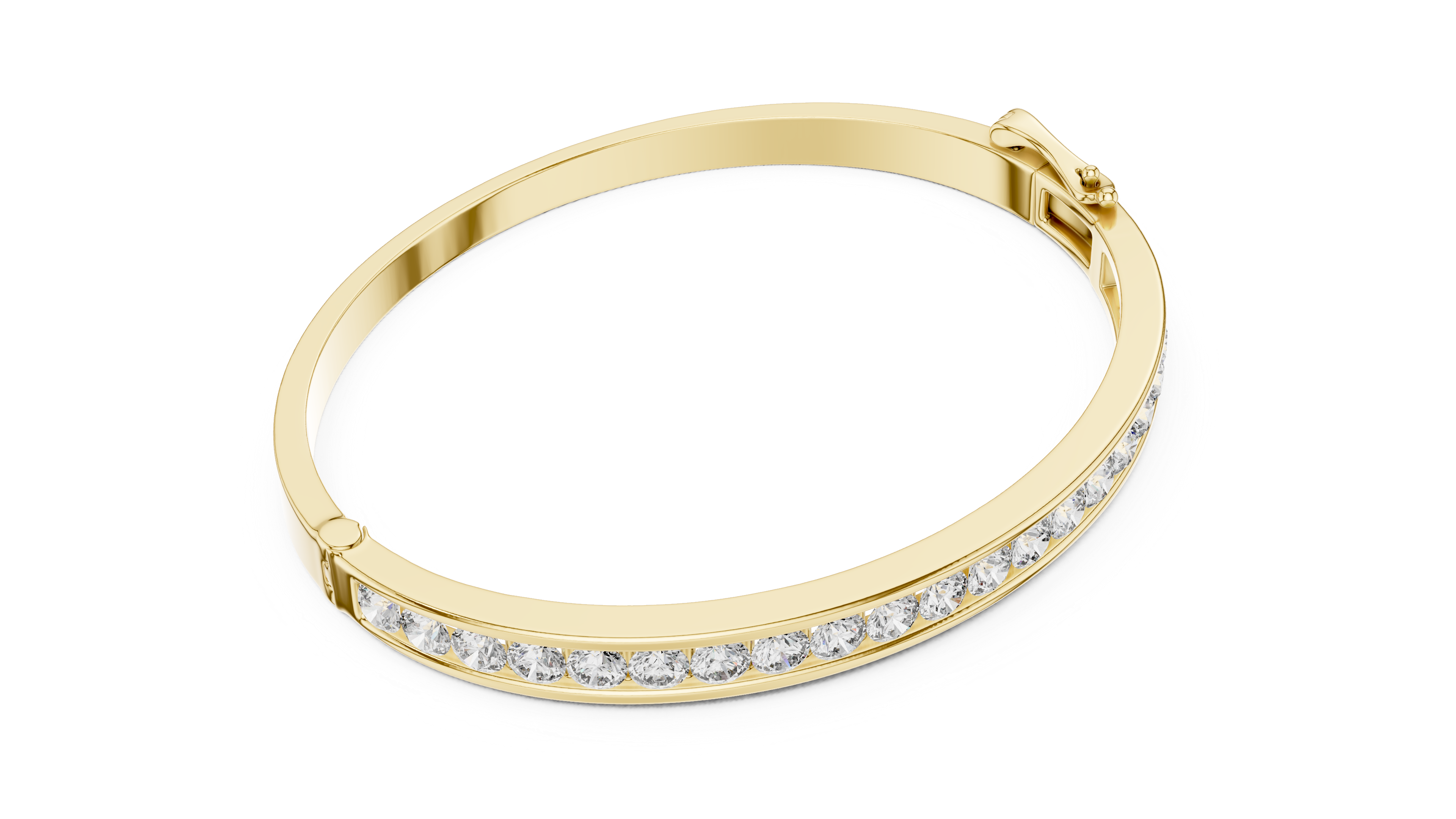 Channel-Set Diamond Bracelet in Yellow Gold - VYKA Diamonds