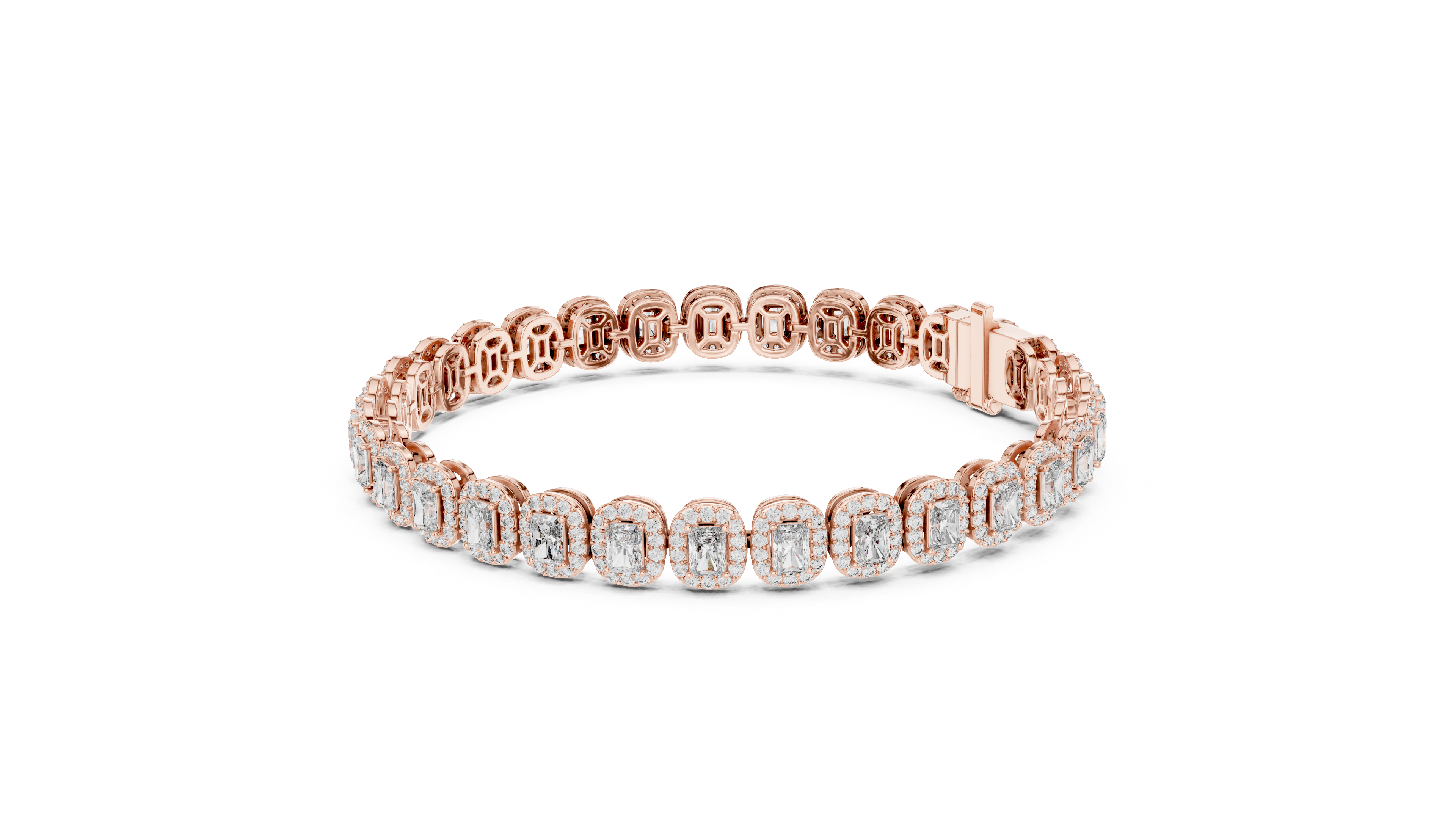 سوار بافيه رفيع متلألئ in Rose Gold - VYKA Diamonds