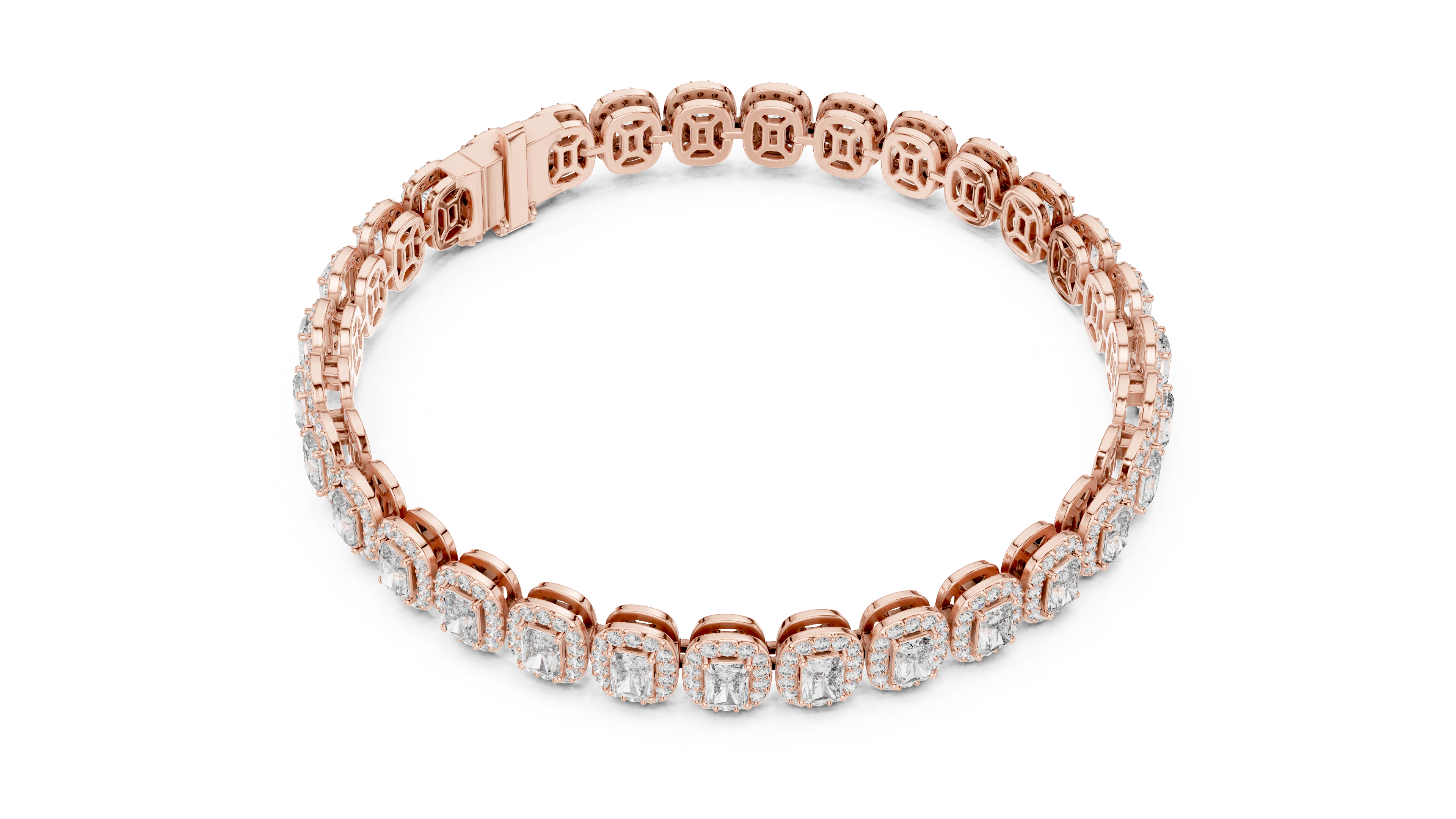 سوار بافيه رفيع متلألئ in Rose Gold - VYKA Diamonds