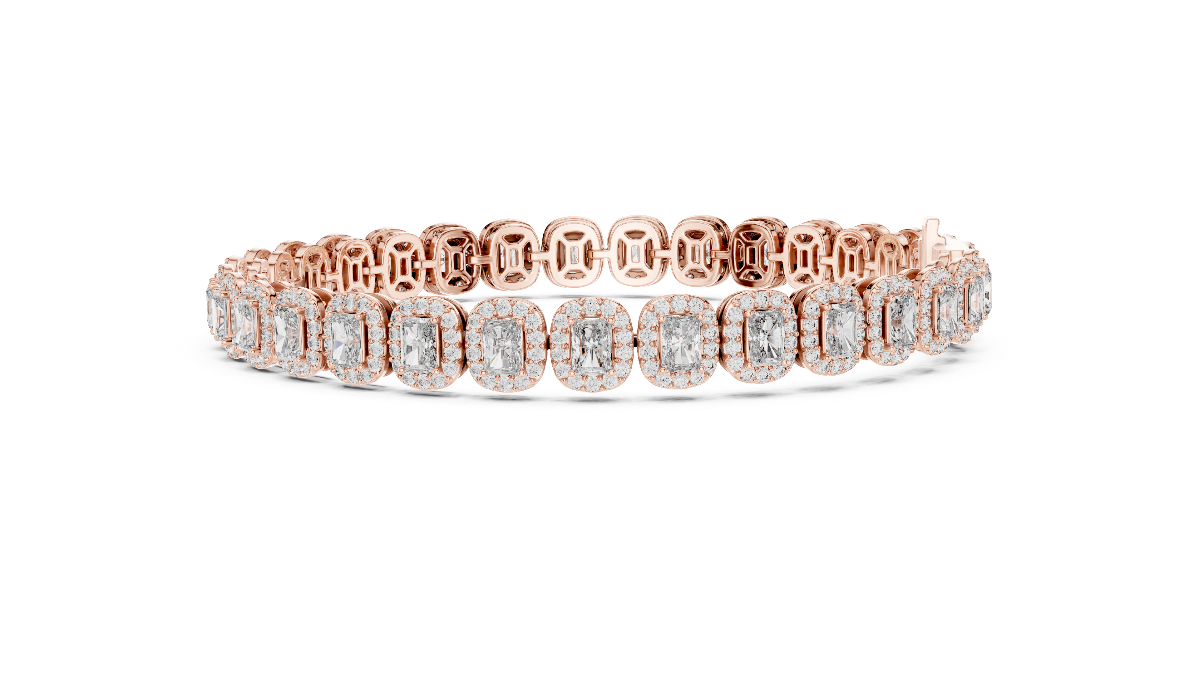 سوار بافيه رفيع متلألئ in Rose Gold - VYKA Diamonds