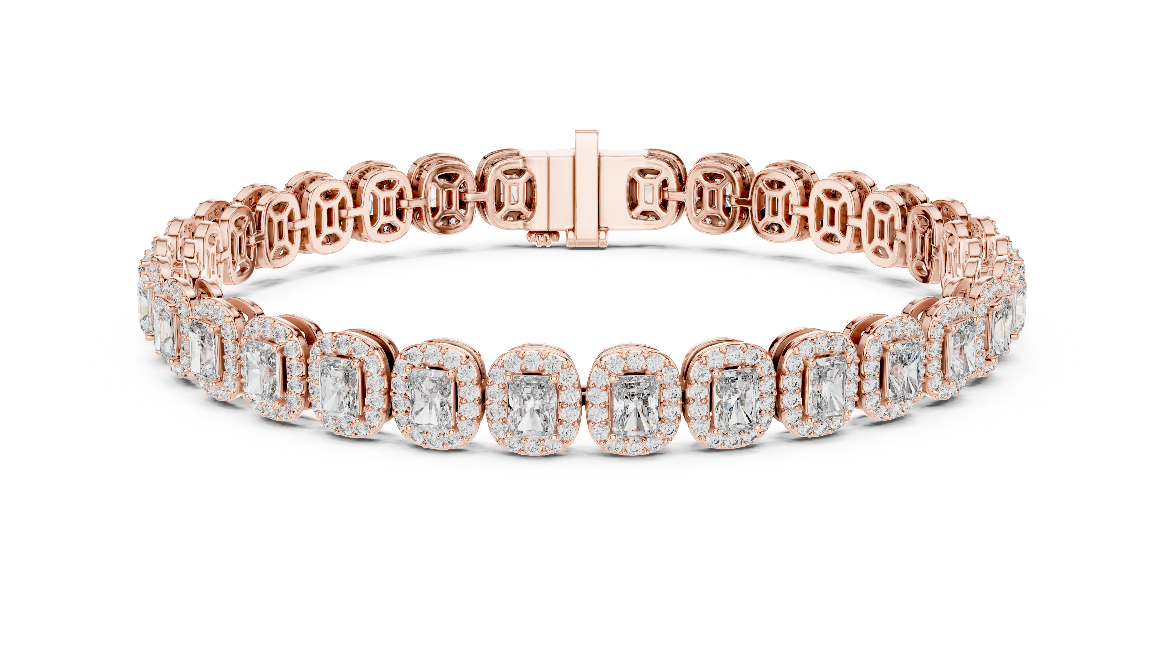 سوار بافيه رفيع متلألئ in Rose Gold - VYKA Diamonds