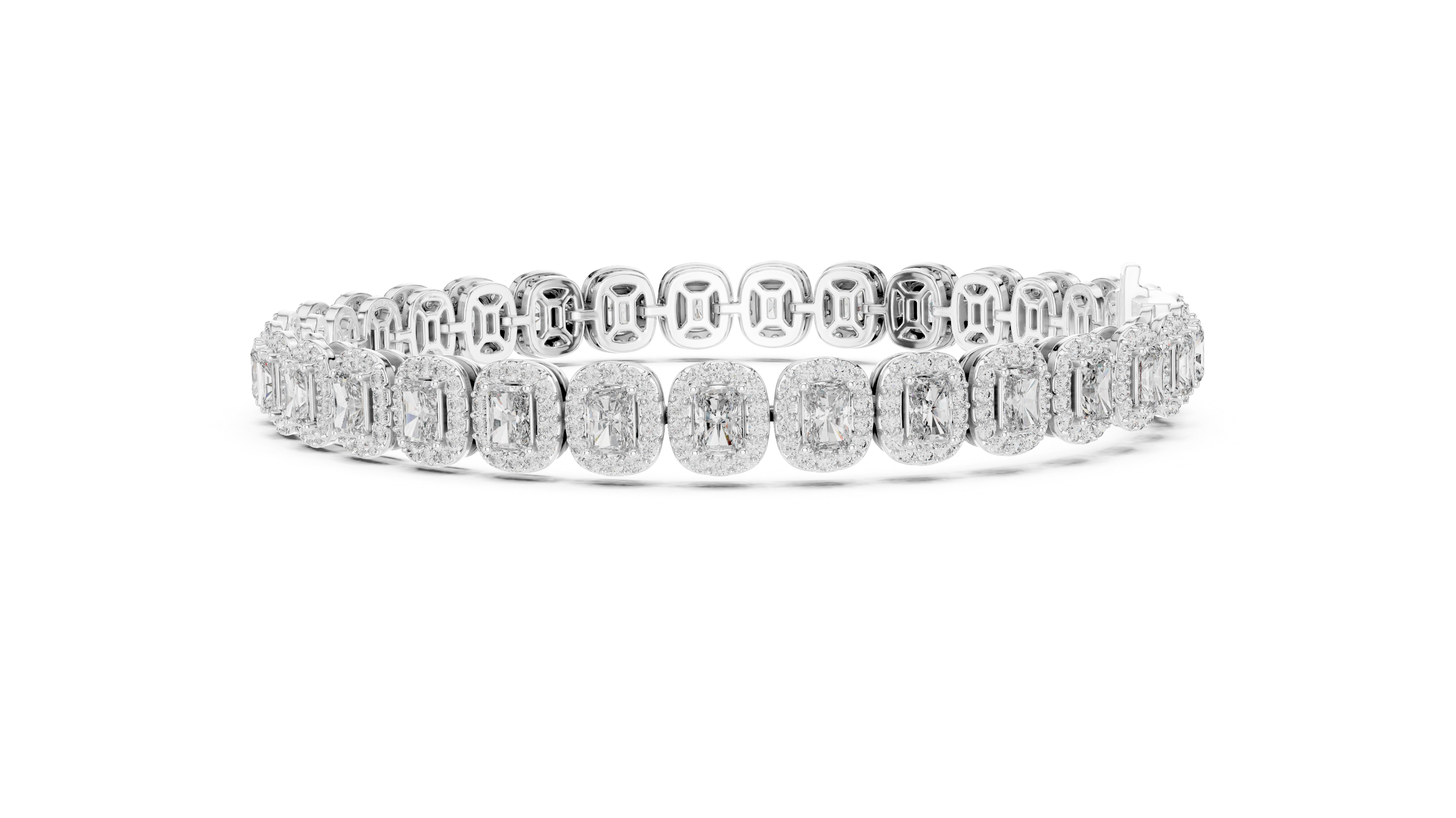 سوار بافيه رفيع متلألئ in White Gold - VYKA Diamonds