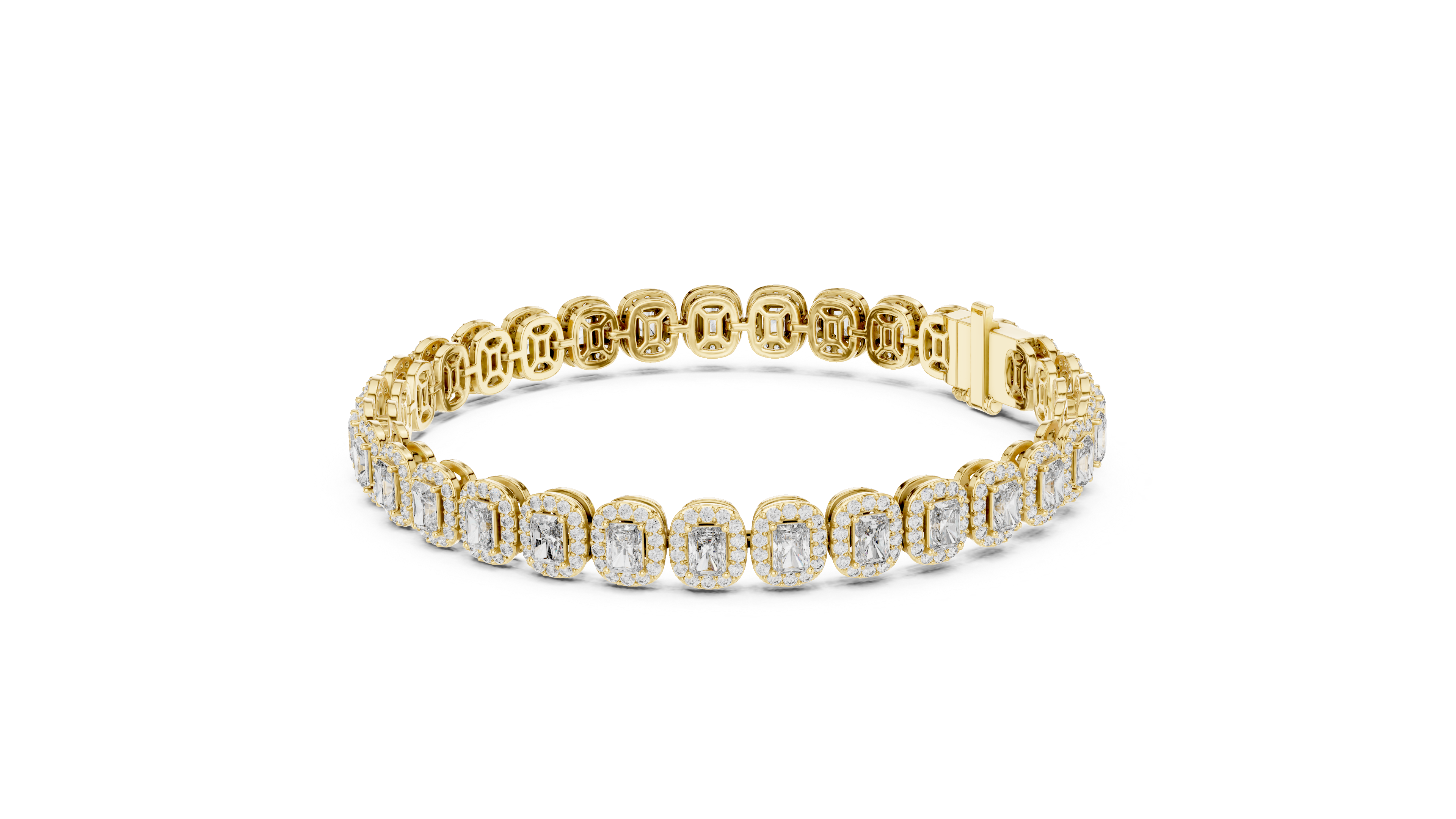 سوار بافيه رفيع متلألئ in Yellow Gold - VYKA Diamonds