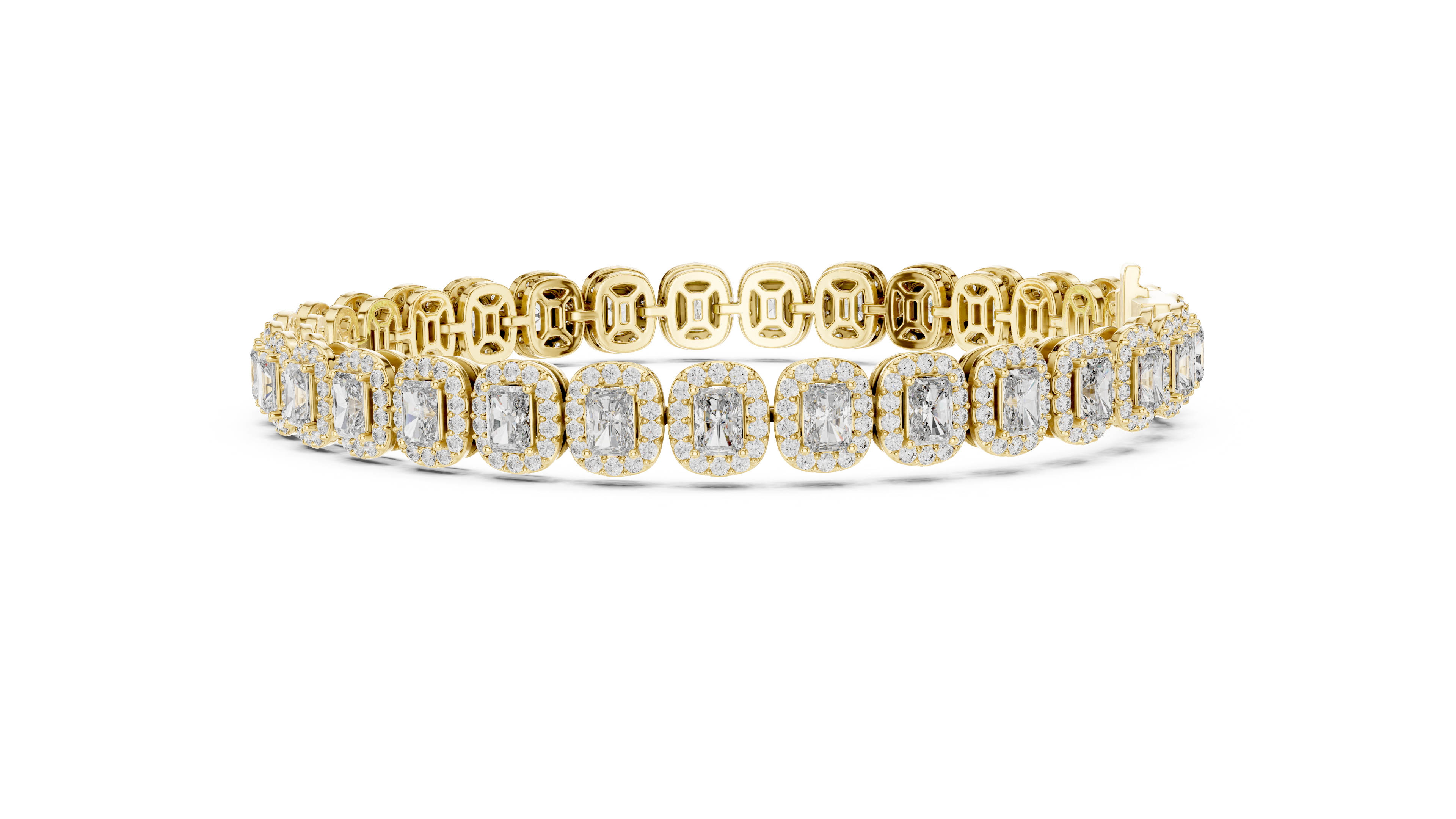 سوار بافيه رفيع متلألئ in Yellow Gold - VYKA Diamonds