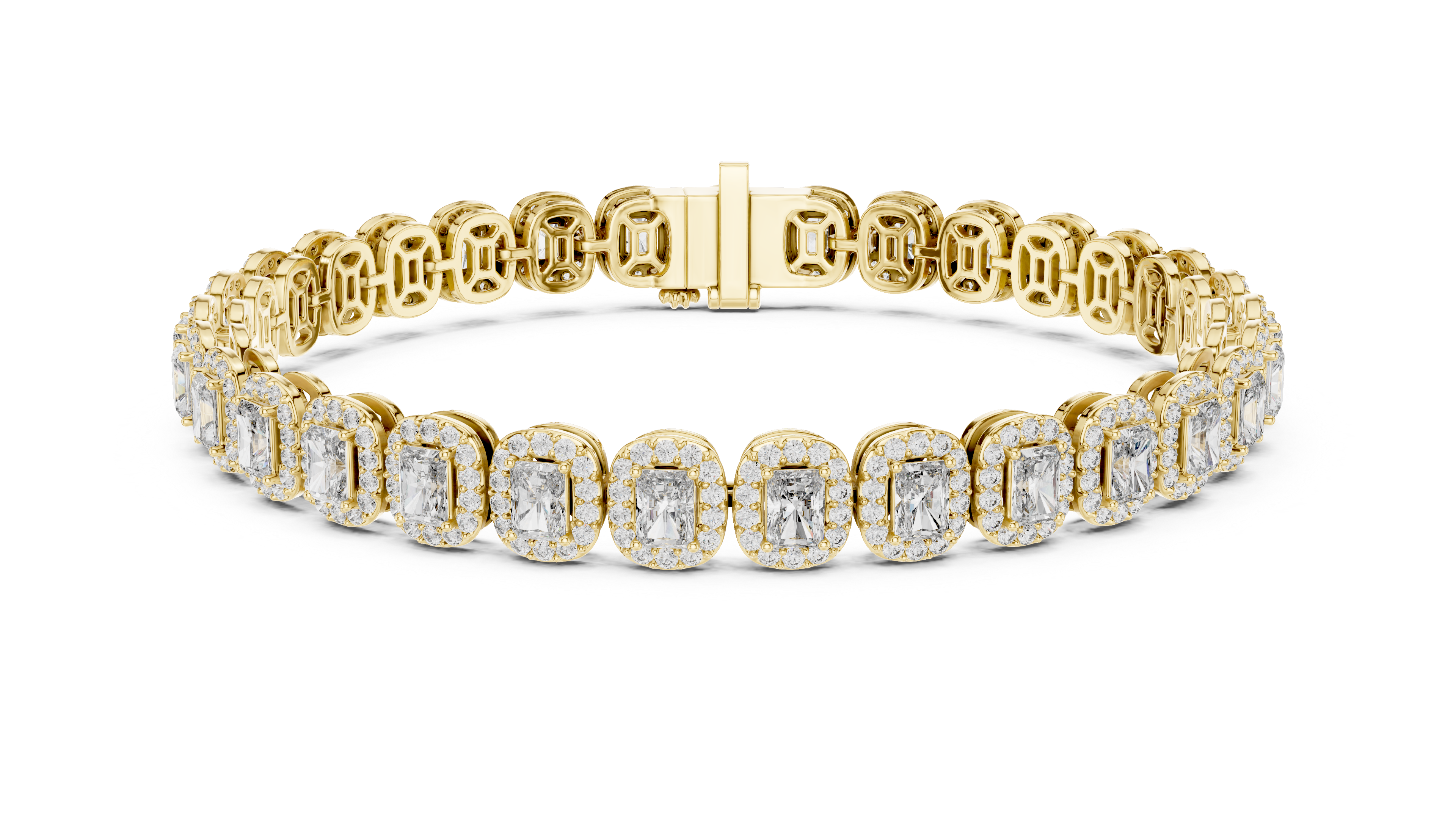 سوار بافيه رفيع متلألئ in Yellow Gold - VYKA Diamonds
