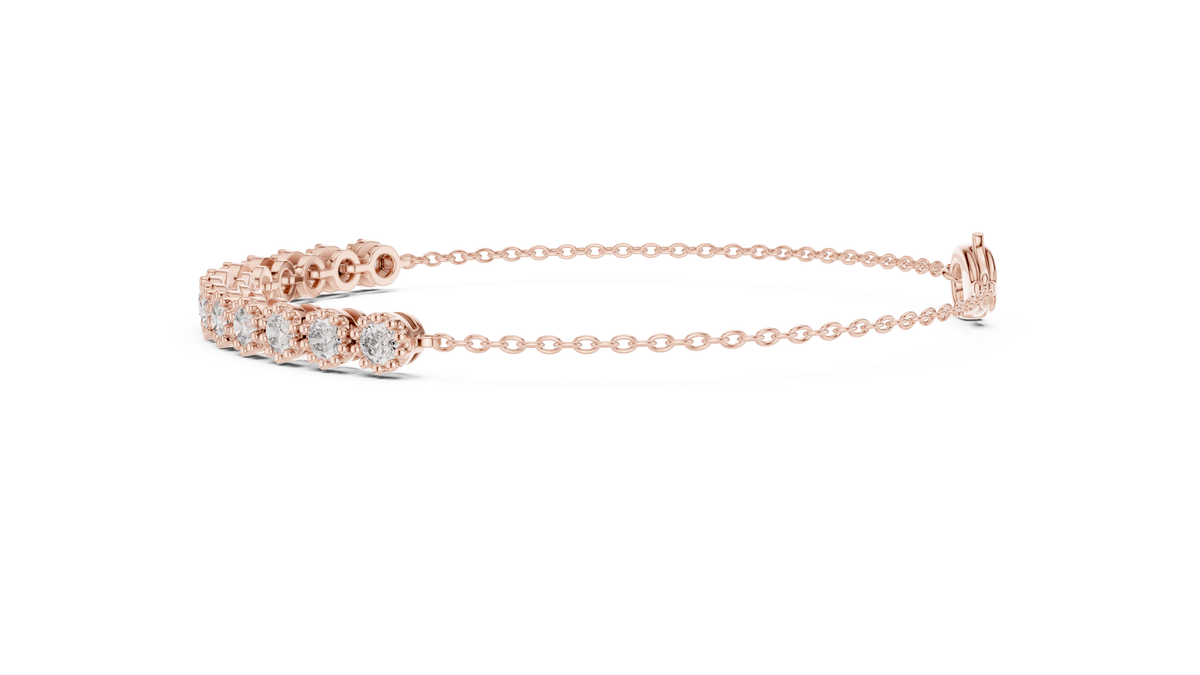 Solitaire Station Diamond Bracelet