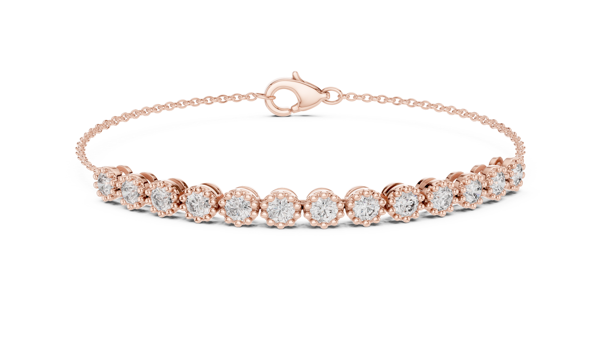 Solitaire Station Diamond Bracelet