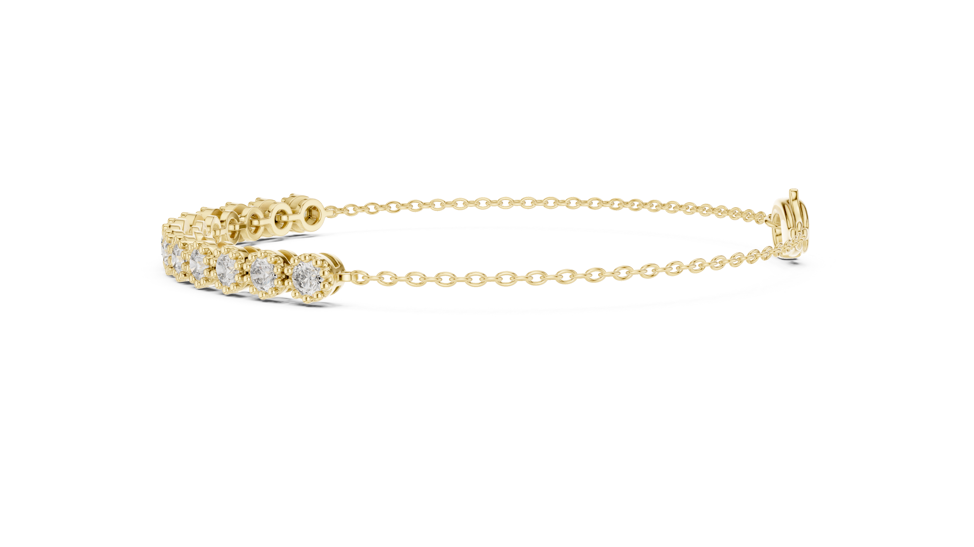 Solitaire Station Diamond Bracelet in Yellow Gold - VYKA Diamonds