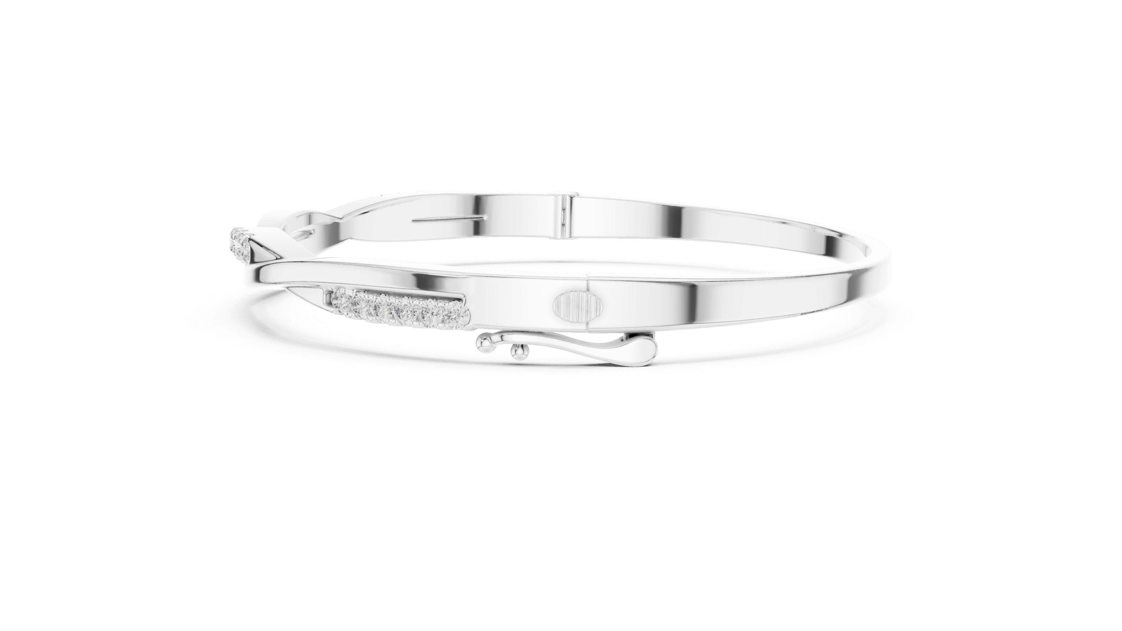 سوار مايكرو دايموند لاين in White Gold - VYKA Diamonds