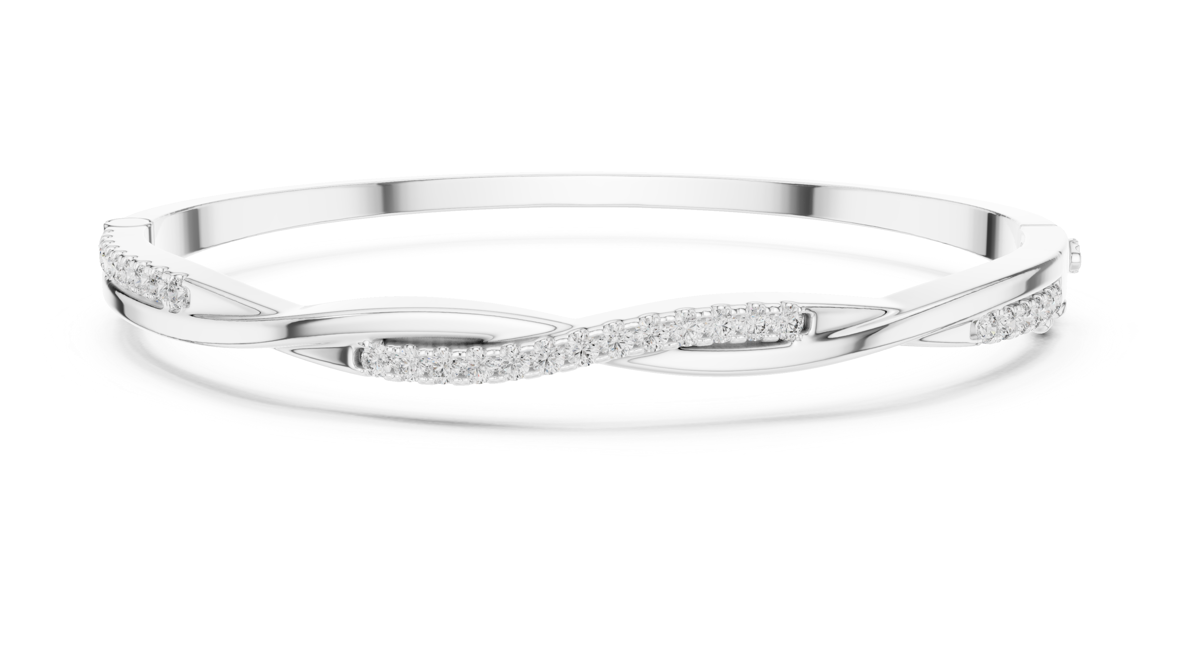 سوار مايكرو دايموند لاين in White Gold - VYKA Diamonds