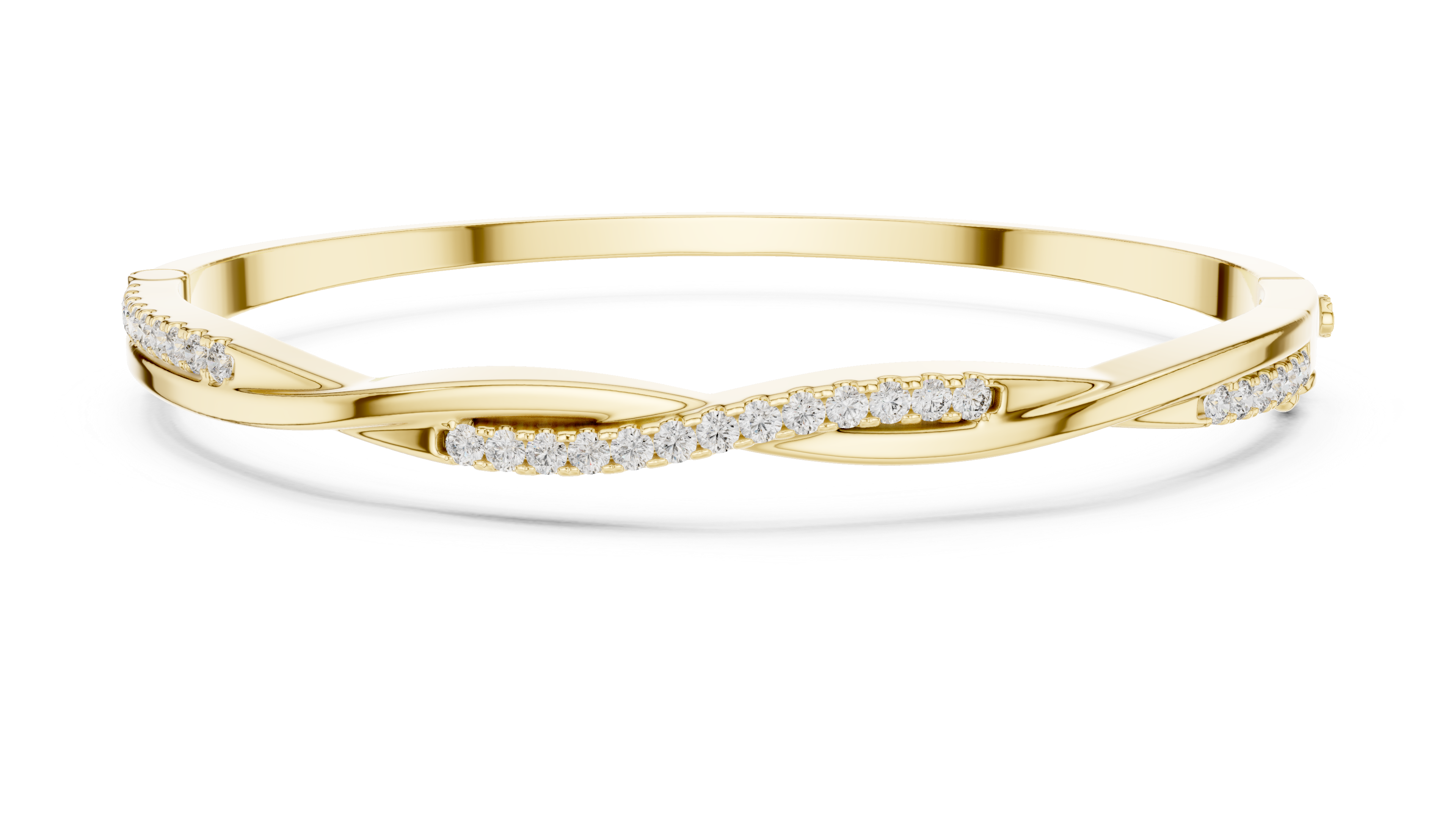 سوار مايكرو دايموند لاين in Yellow Gold - VYKA Diamonds