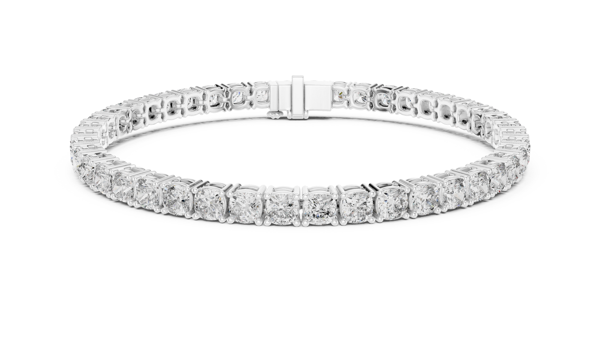 سوار تنس بألماس كوشن in White Gold - VYKA Diamonds