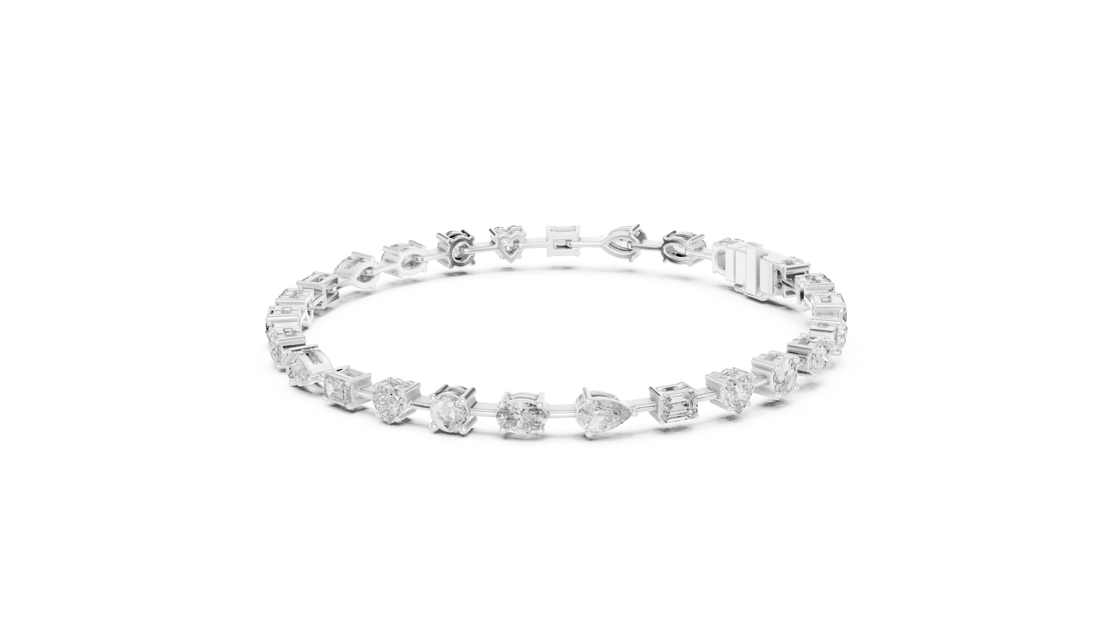 Scatter Diamond Bracelet in White Gold - VYKA Diamonds
