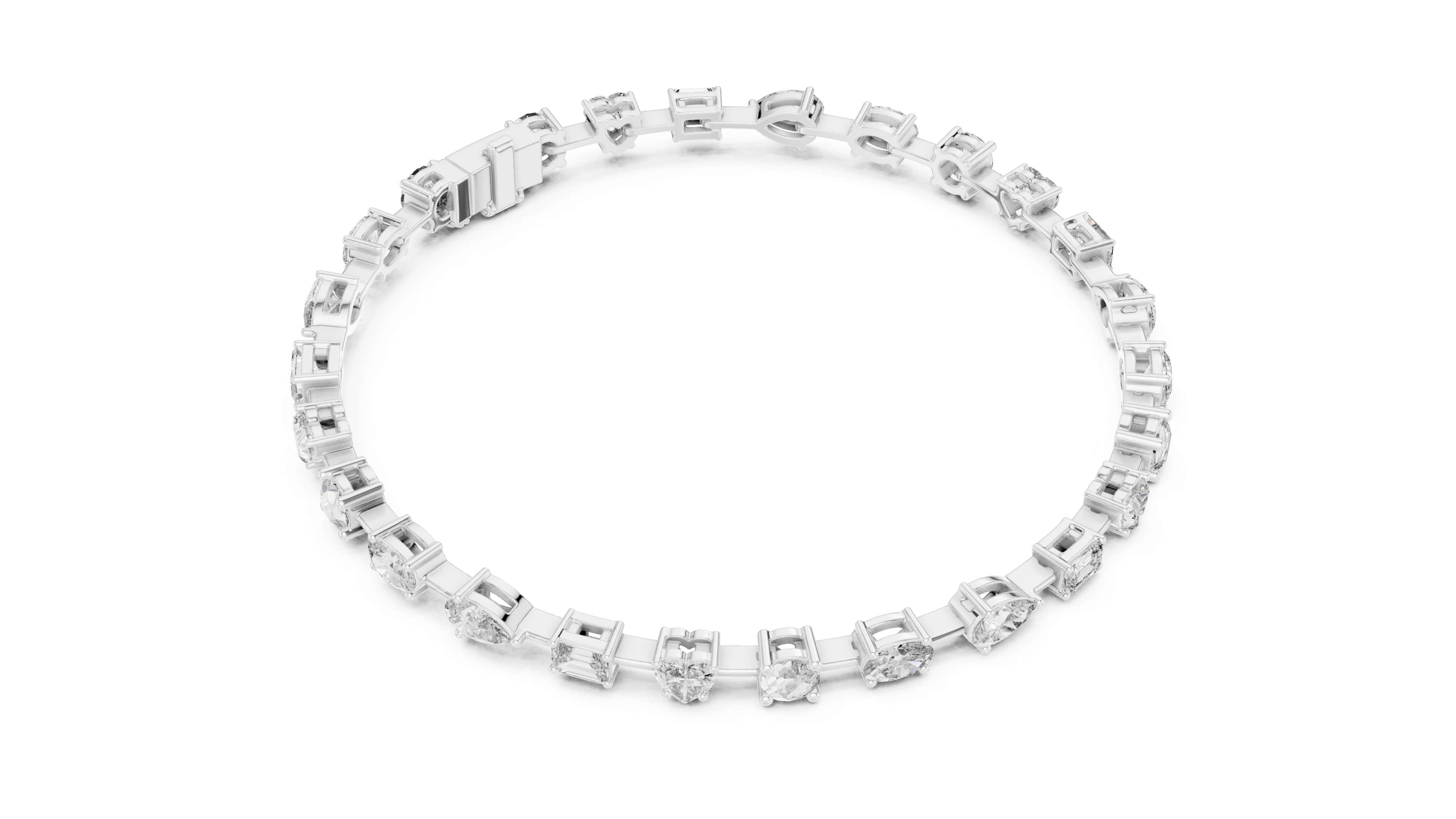 Scatter Diamond Bracelet in White Gold - VYKA Diamonds