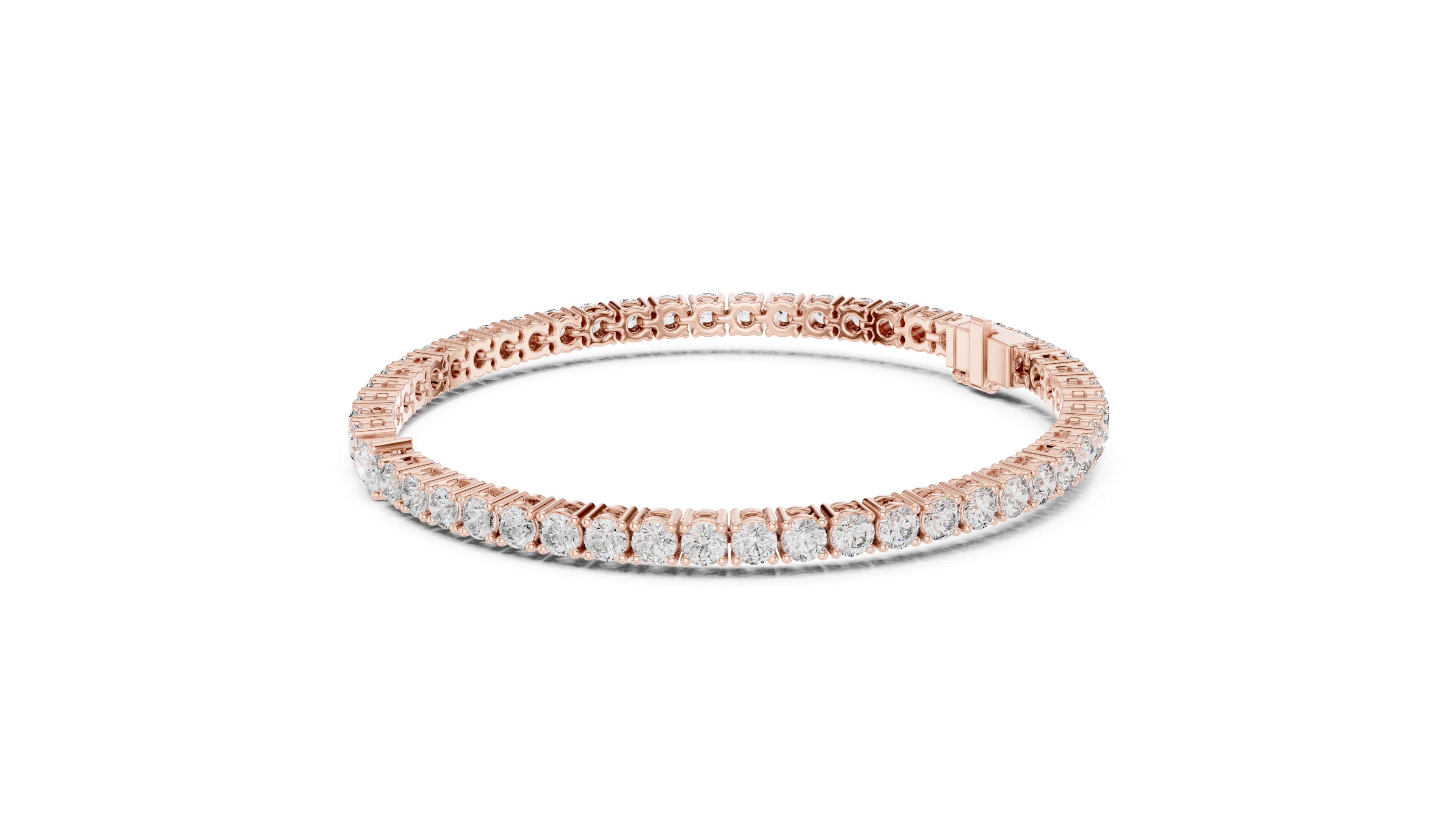 Pear Collet Tennis Bracelet in Rose Gold - VYKA Diamonds