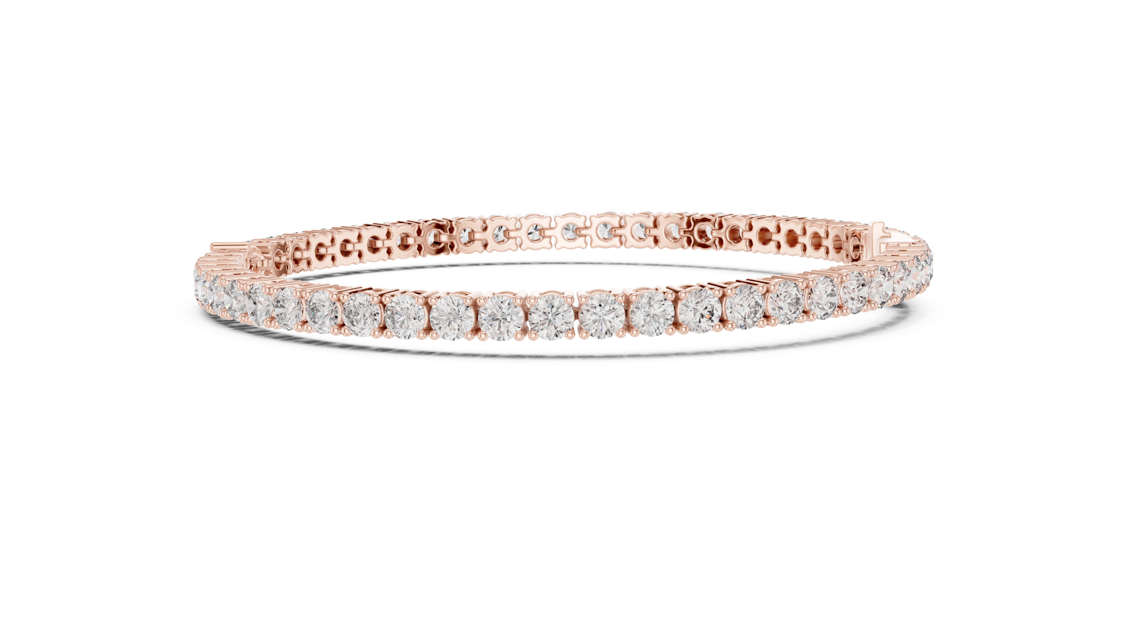 Pear Collet Tennis Bracelet in Rose Gold - VYKA Diamonds