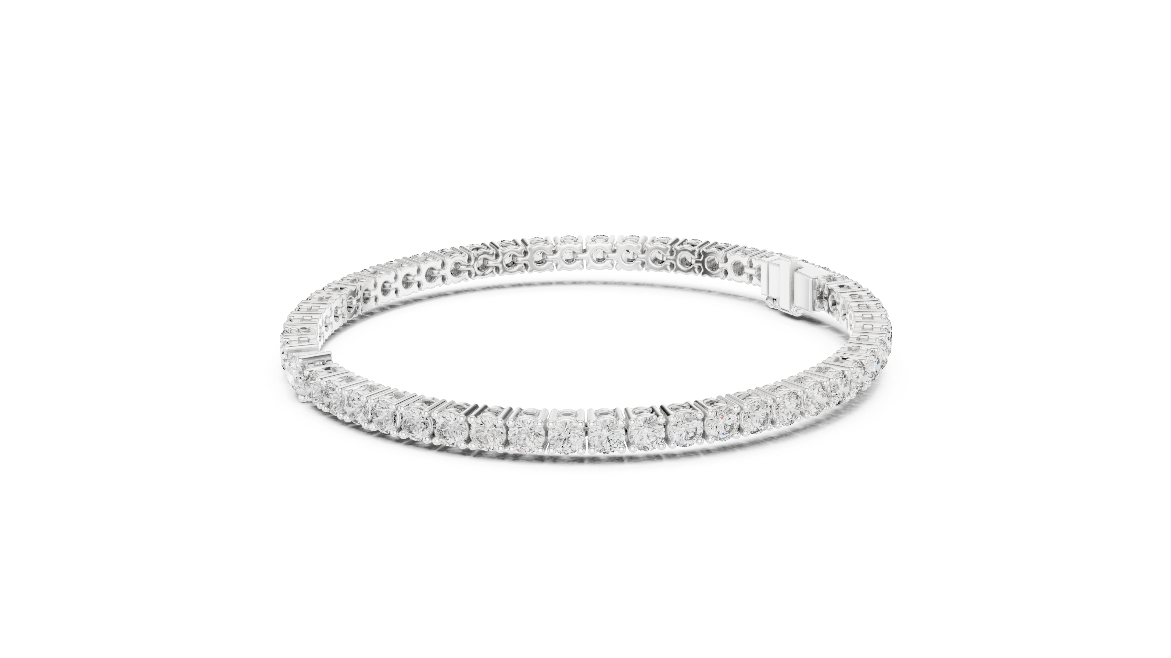 Pear Collet Tennis Bracelet in White Gold - VYKA Diamonds
