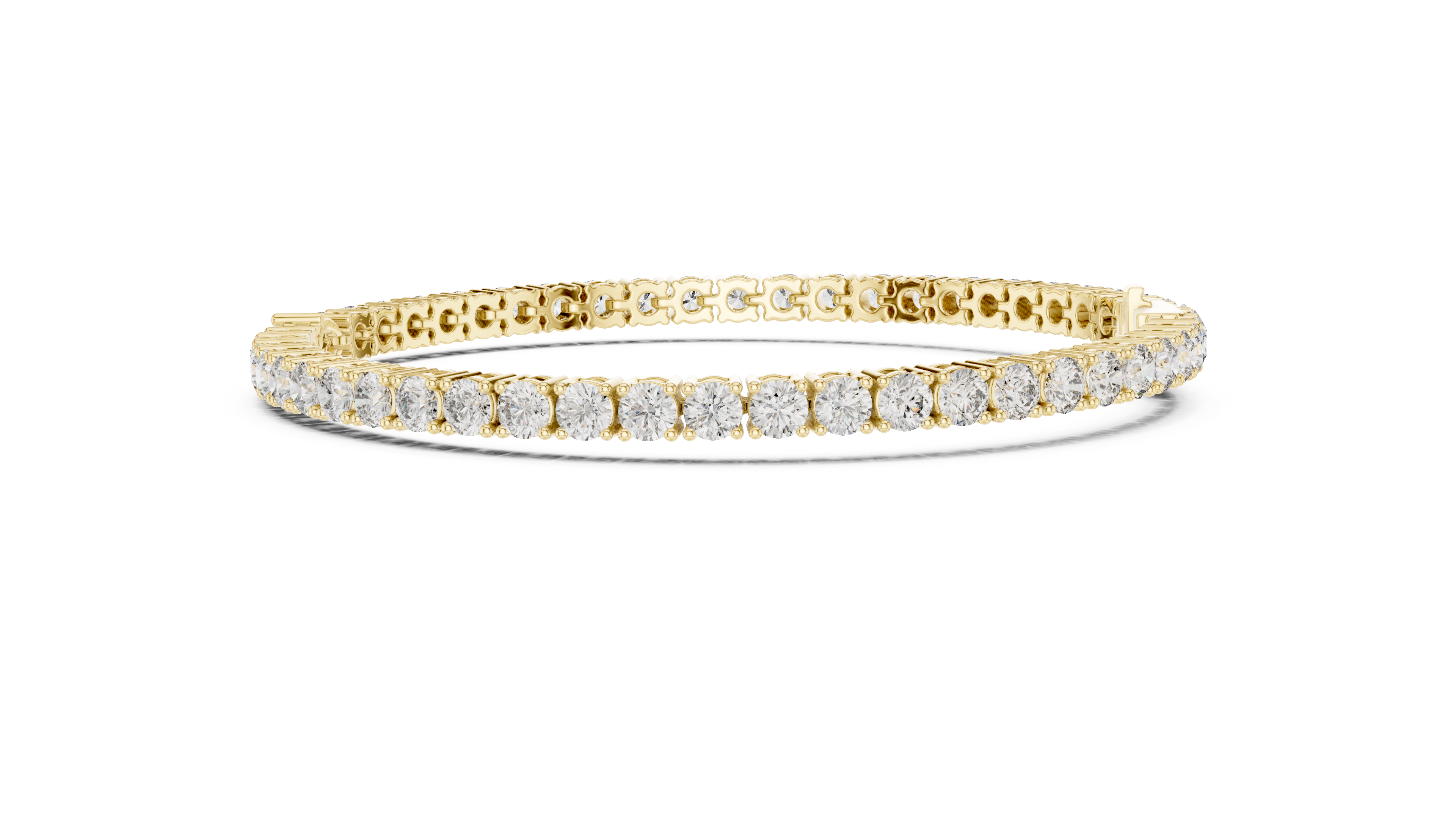 Pear Collet Tennis Bracelet in Yellow Gold - VYKA Diamonds