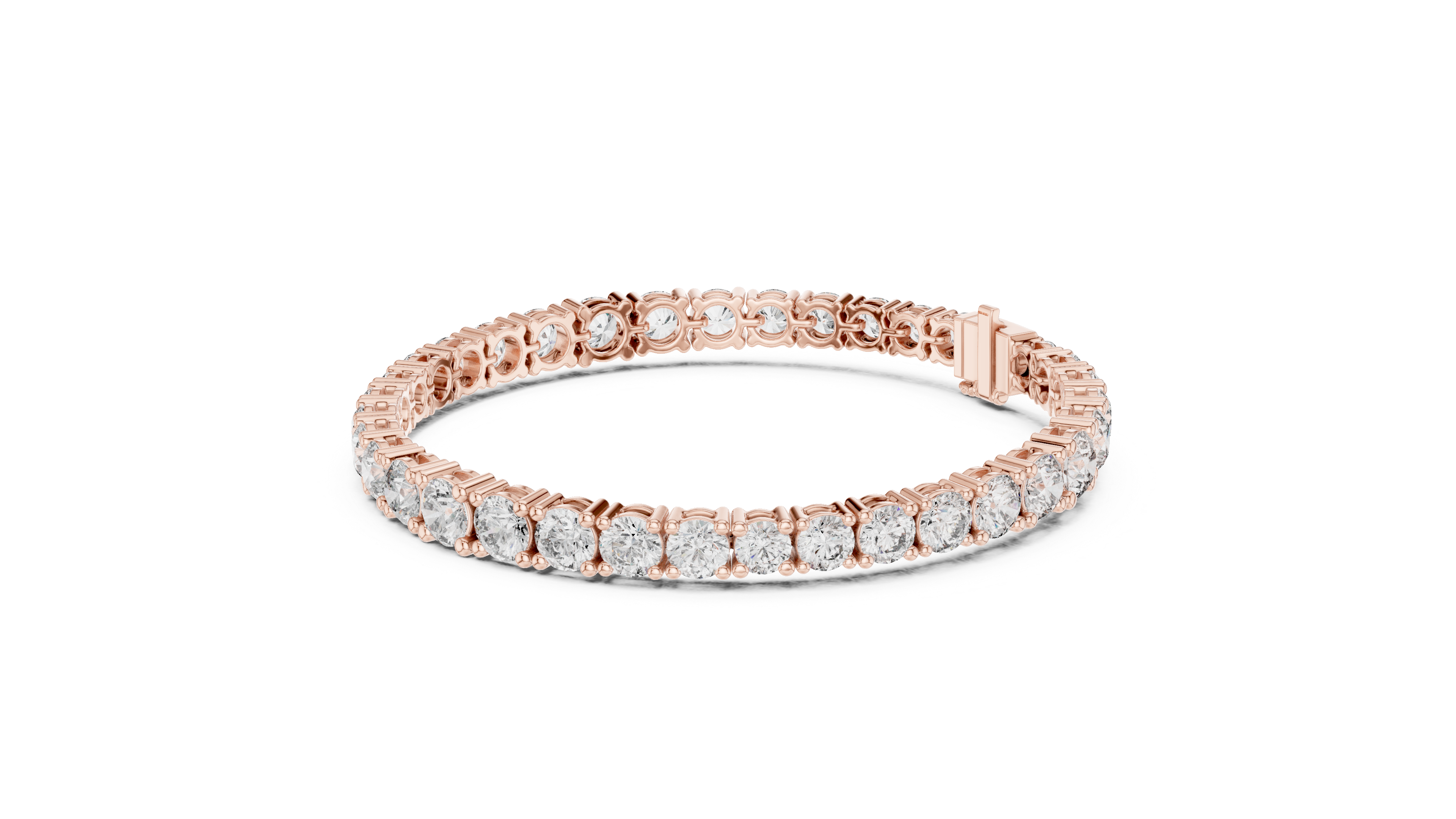 Grand Collet Tennis Bracelet in Rose Gold - VYKA Diamonds
