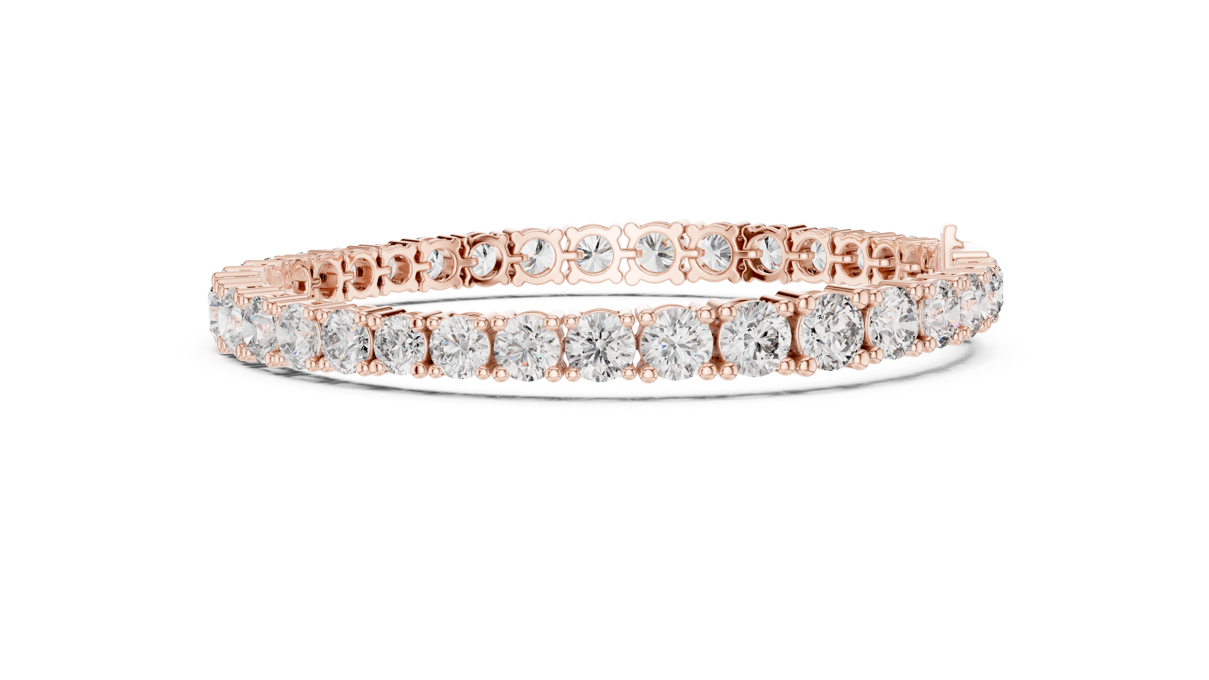 Grand Collet Tennis Bracelet in Rose Gold - VYKA Diamonds