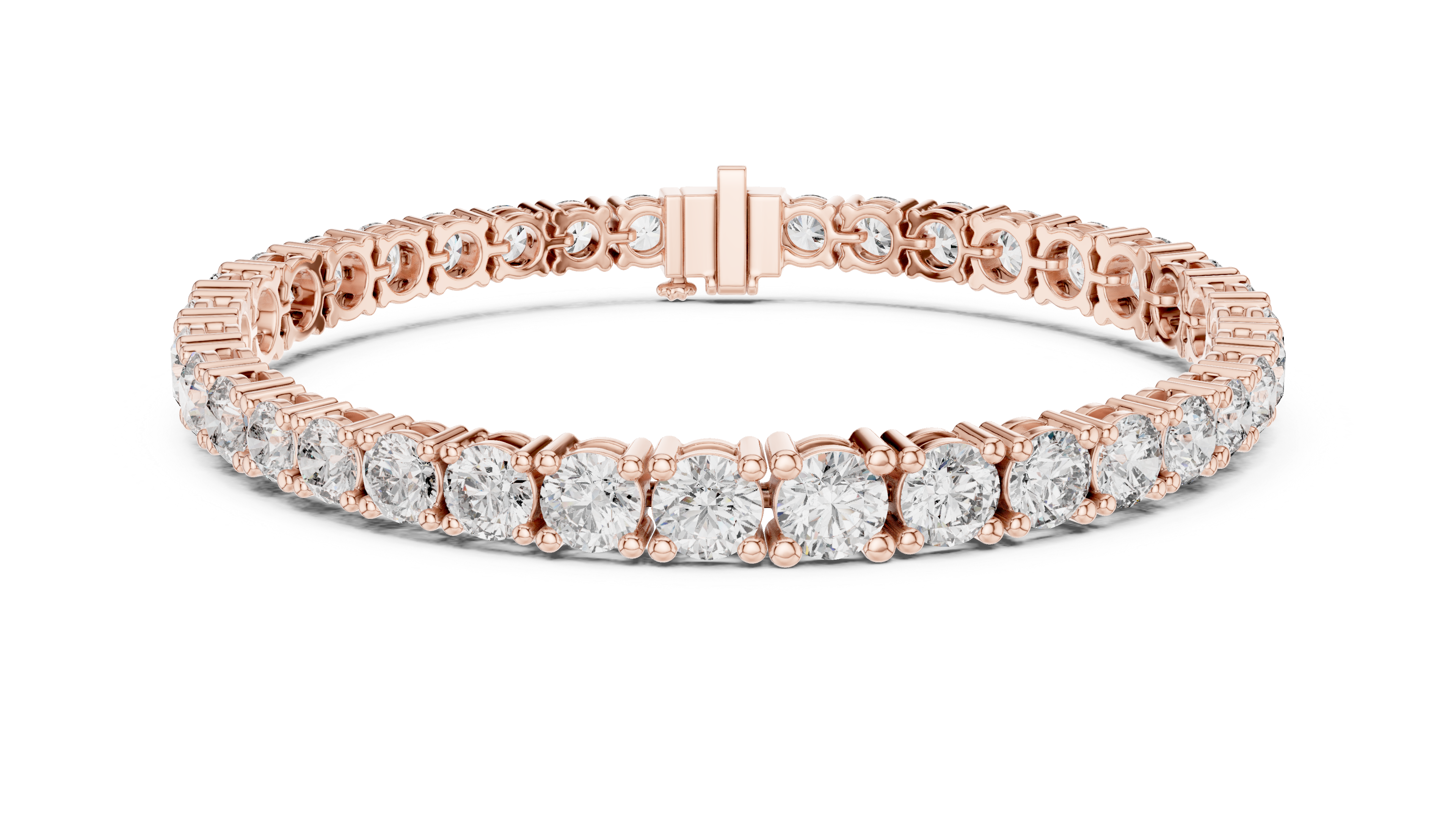 Grand Collet Tennis Bracelet in Rose Gold - VYKA Diamonds