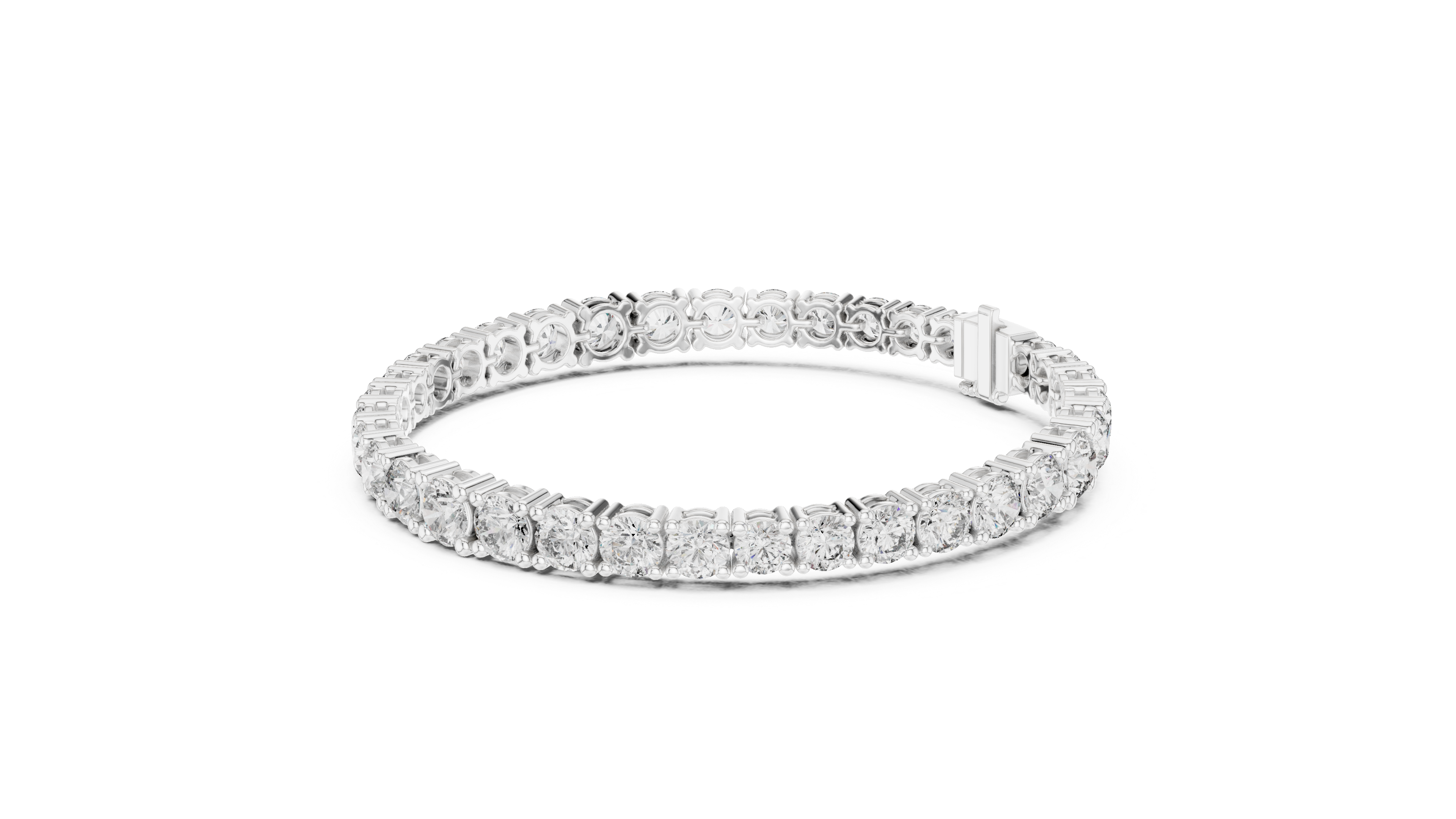 Grand Collet Tennis Bracelet in White Gold - VYKA Diamonds