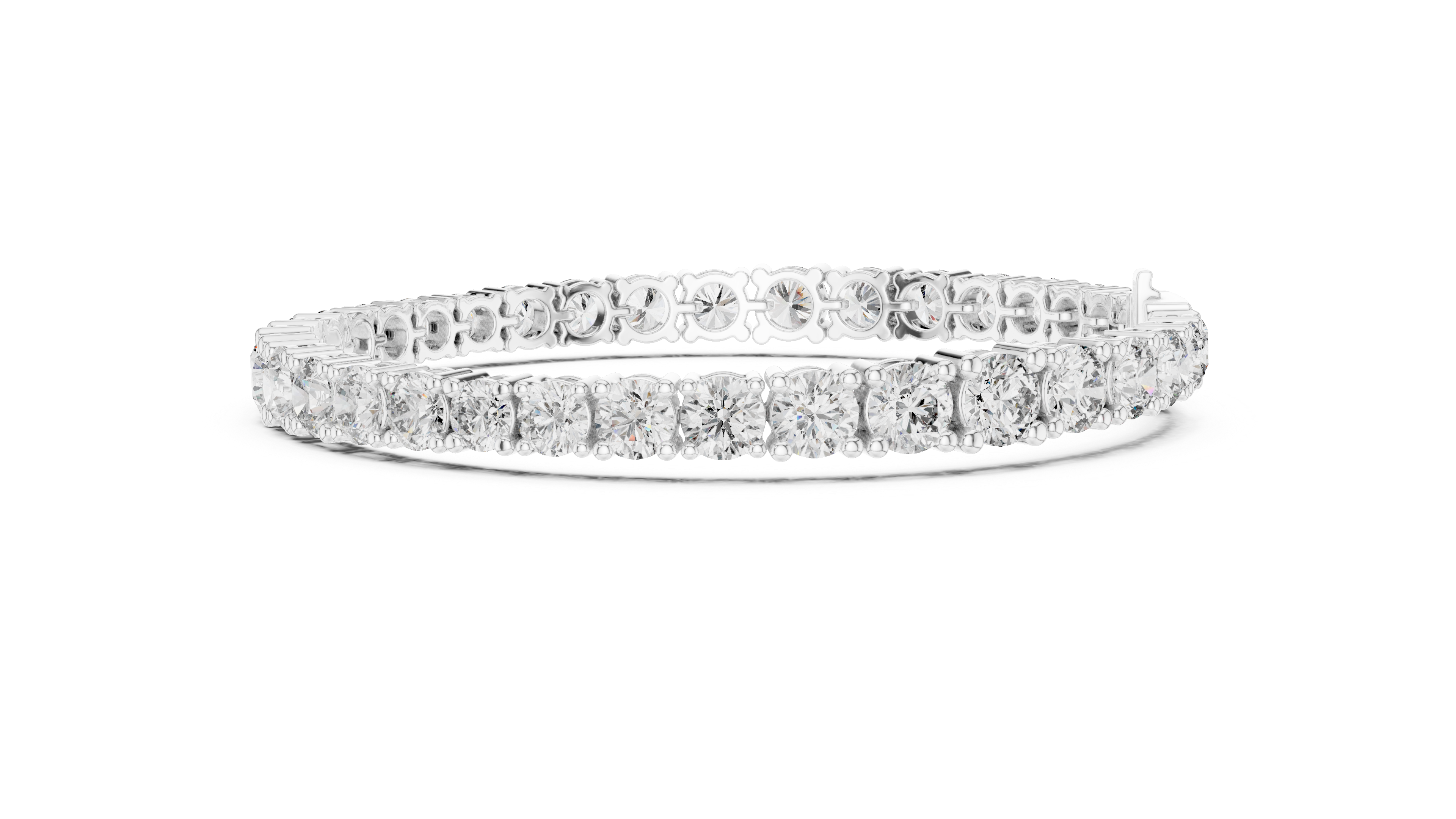 Grand Collet Tennis Bracelet in White Gold - VYKA Diamonds