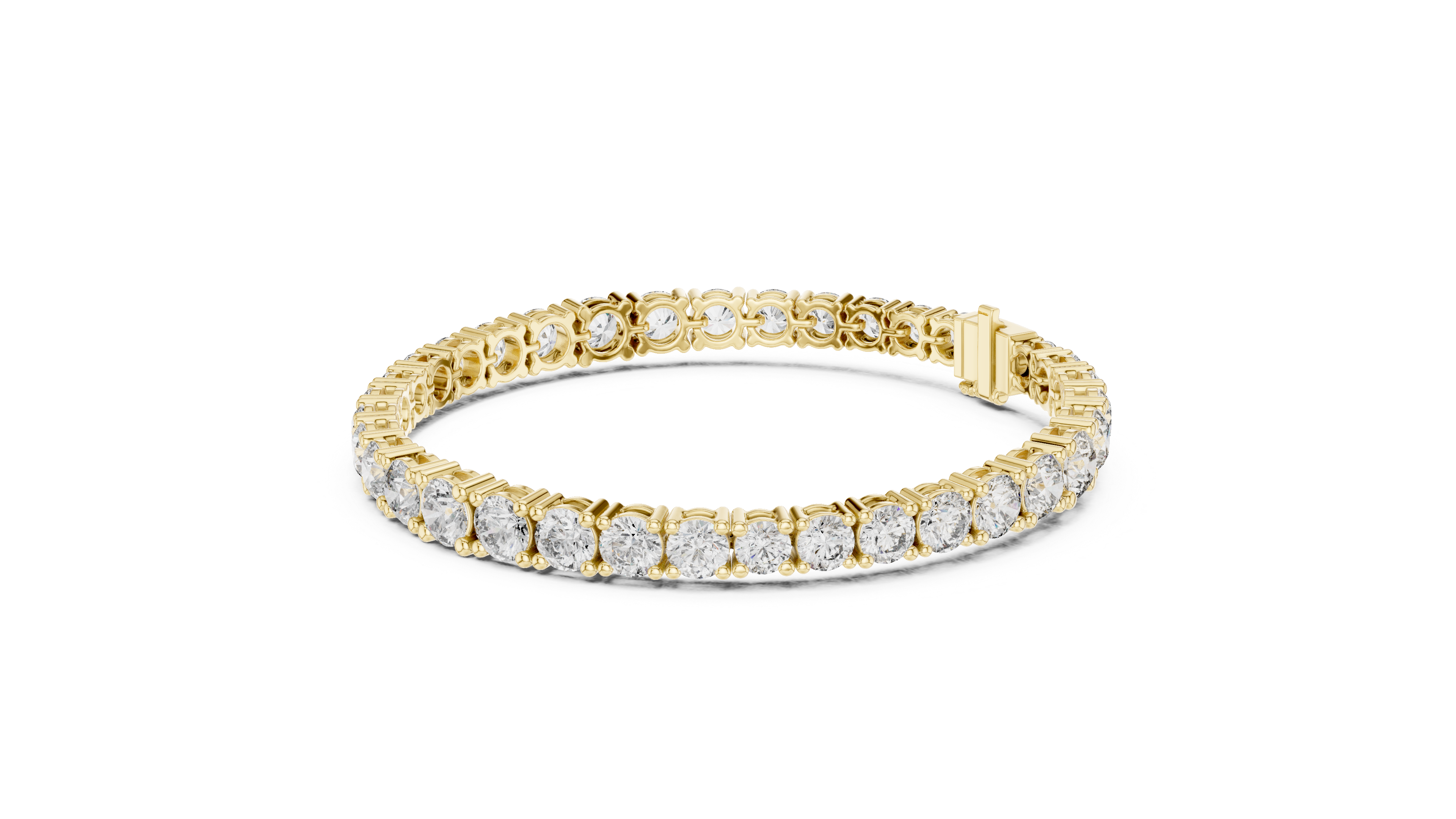 Grand Collet Tennis Bracelet in Yellow Gold - VYKA Diamonds