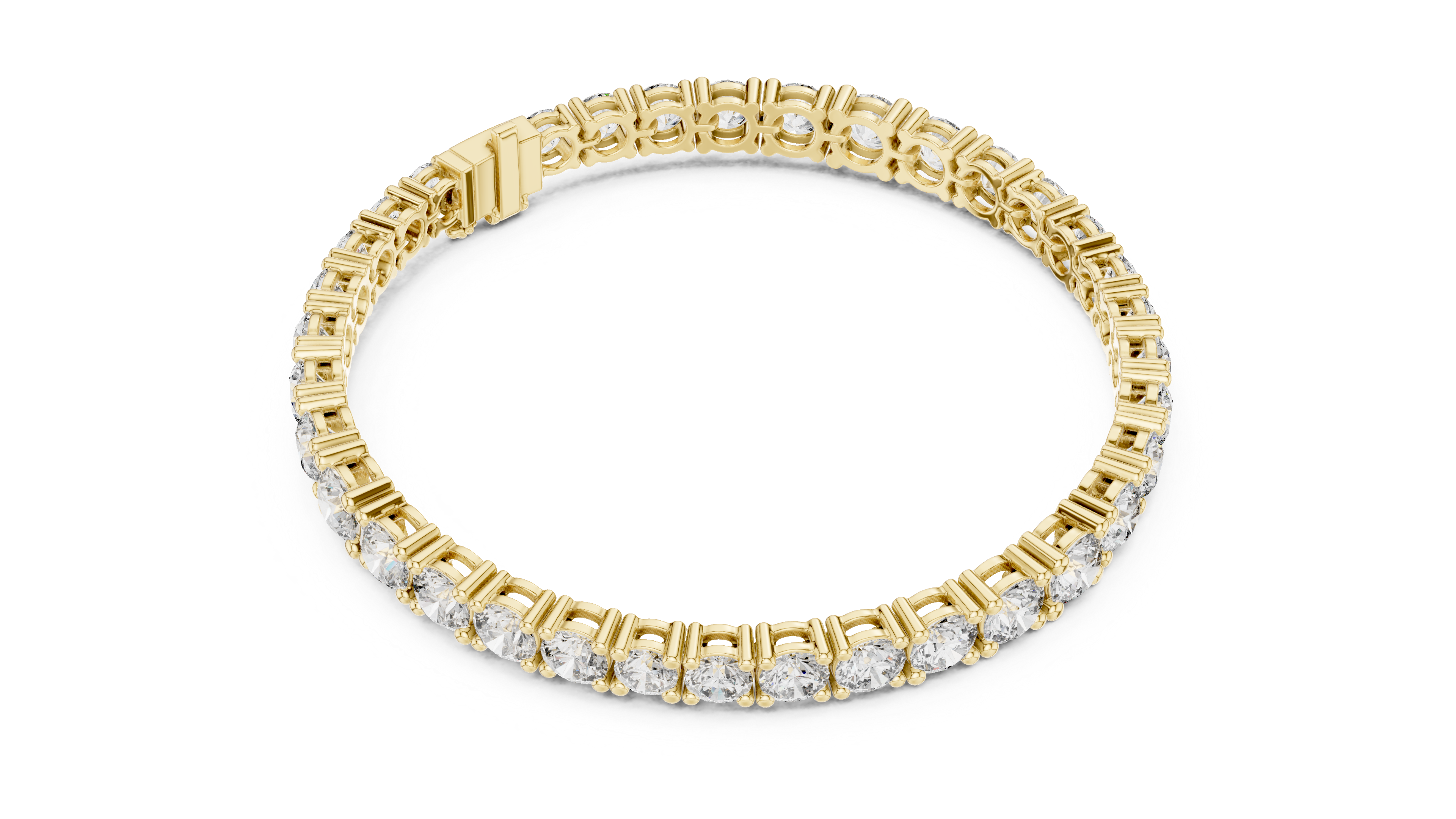Grand Collet Tennis Bracelet in Yellow Gold - VYKA Diamonds