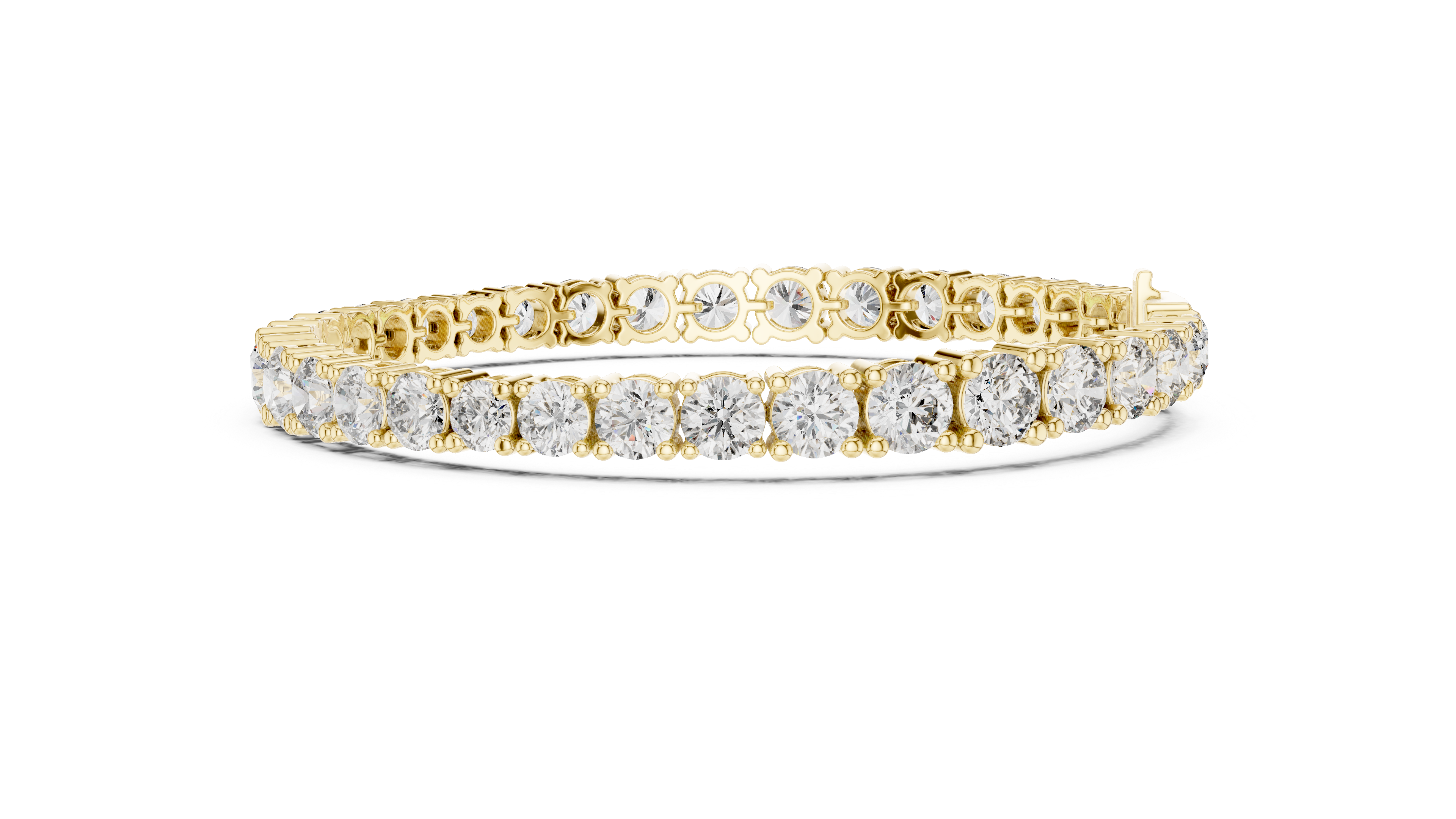 Grand Collet Tennis Bracelet in Yellow Gold - VYKA Diamonds