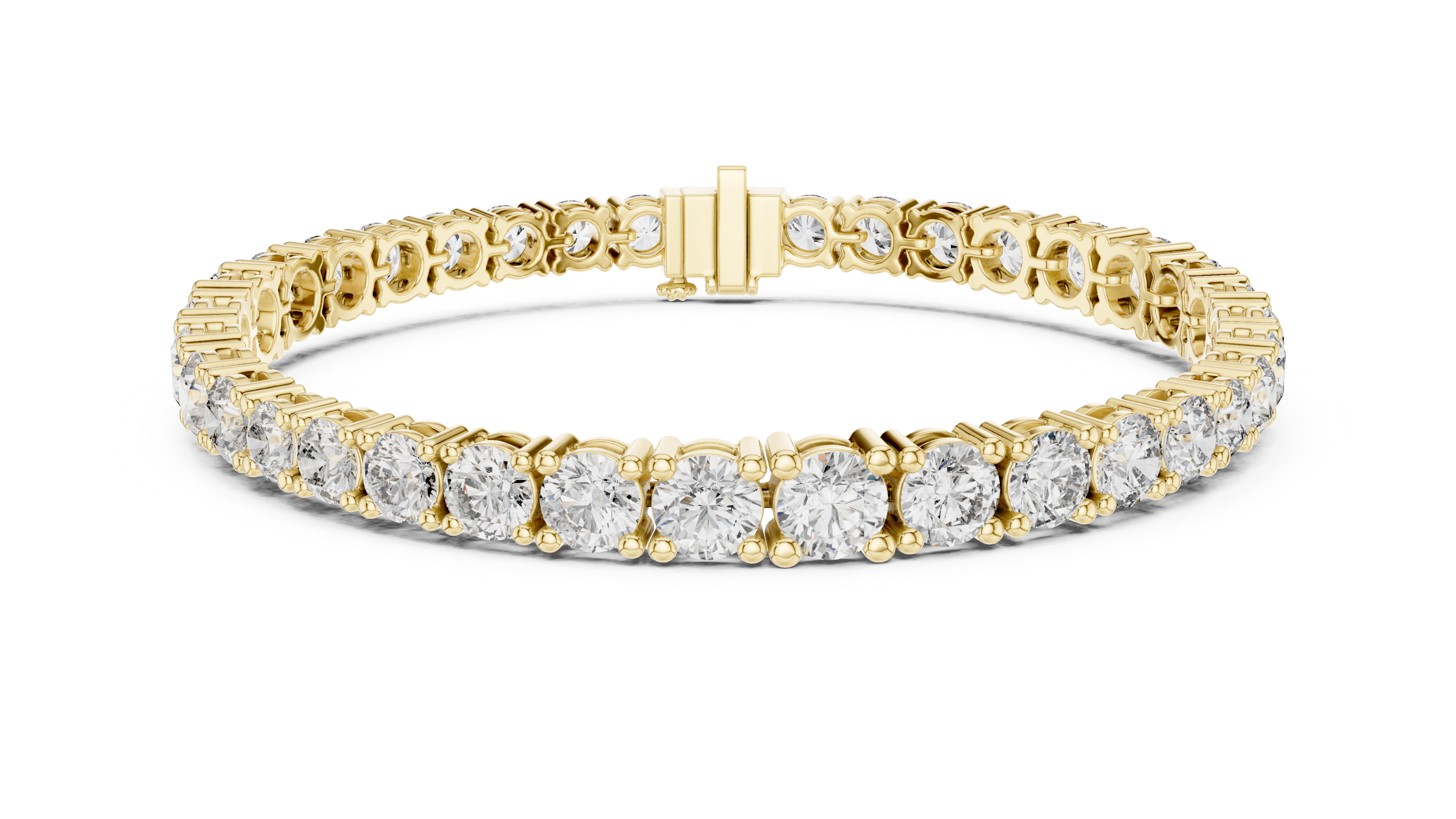 Grand Collet Tennis Bracelet in Yellow Gold - VYKA Diamonds