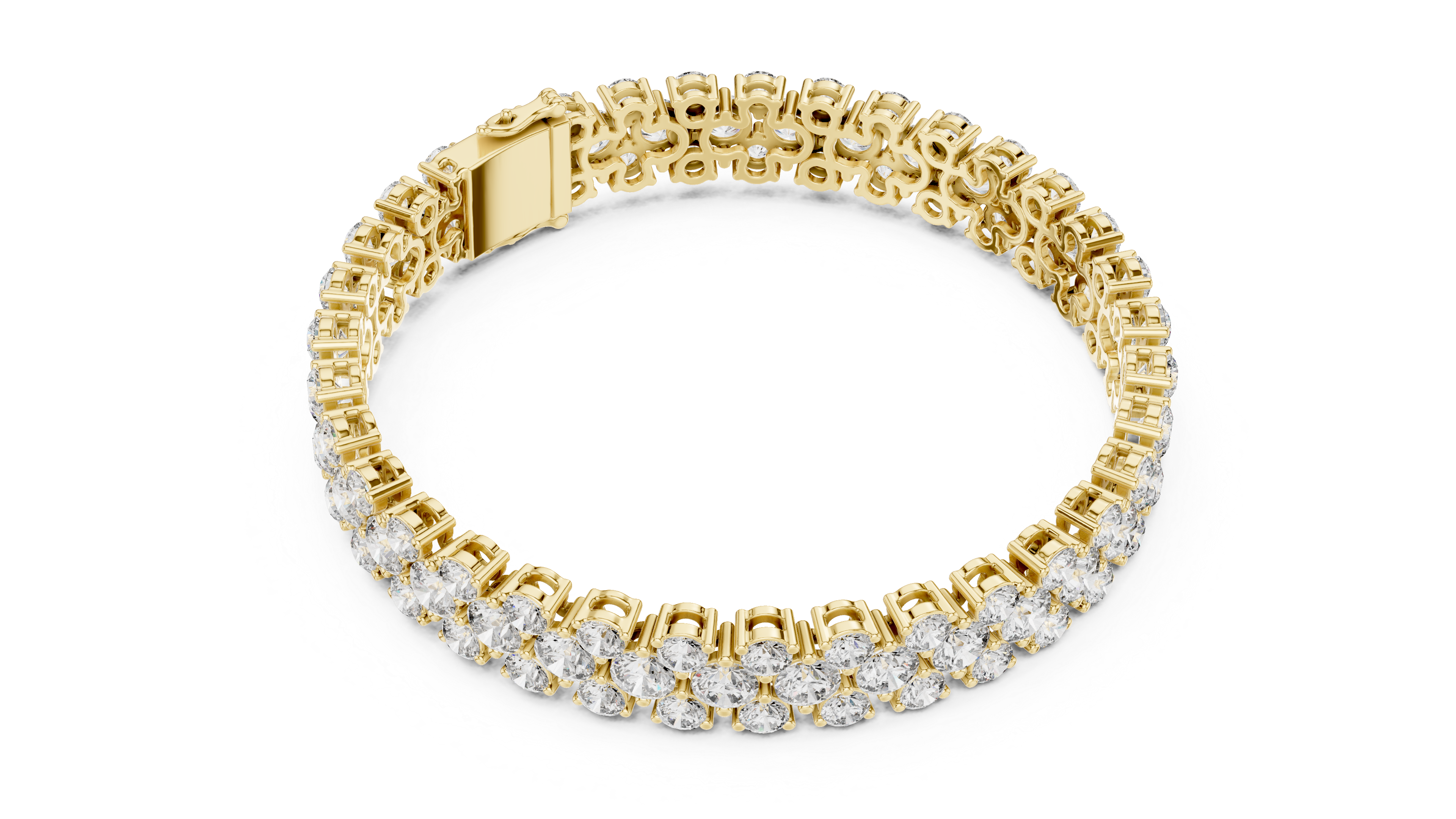 سوار Pavé Eternity in Yellow Gold - VYKA Diamonds
