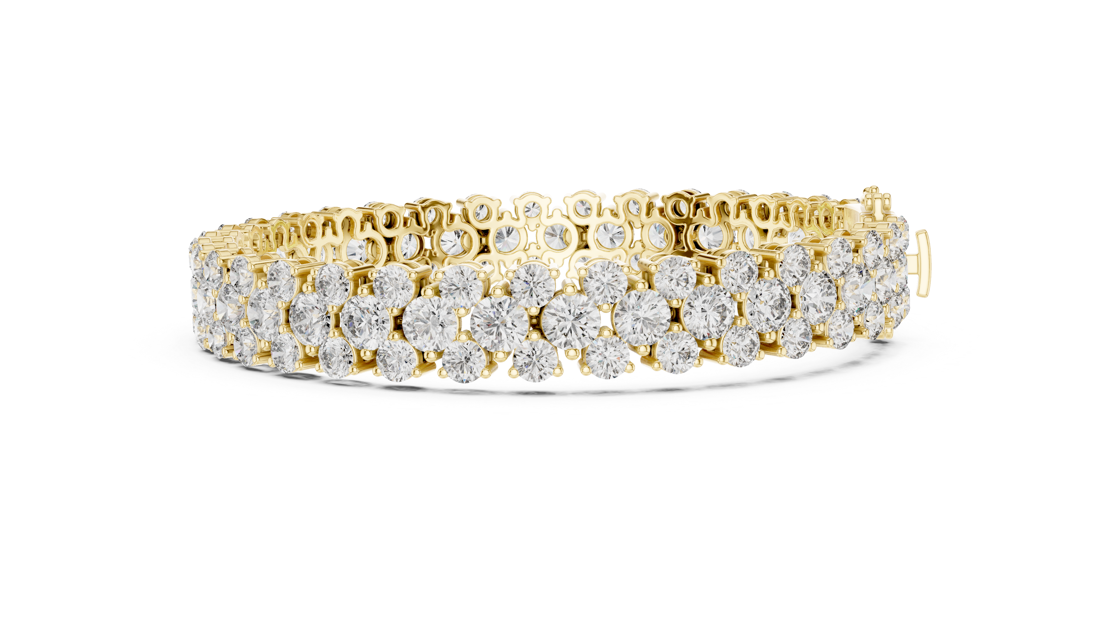 سوار Pavé Eternity in Yellow Gold - VYKA Diamonds