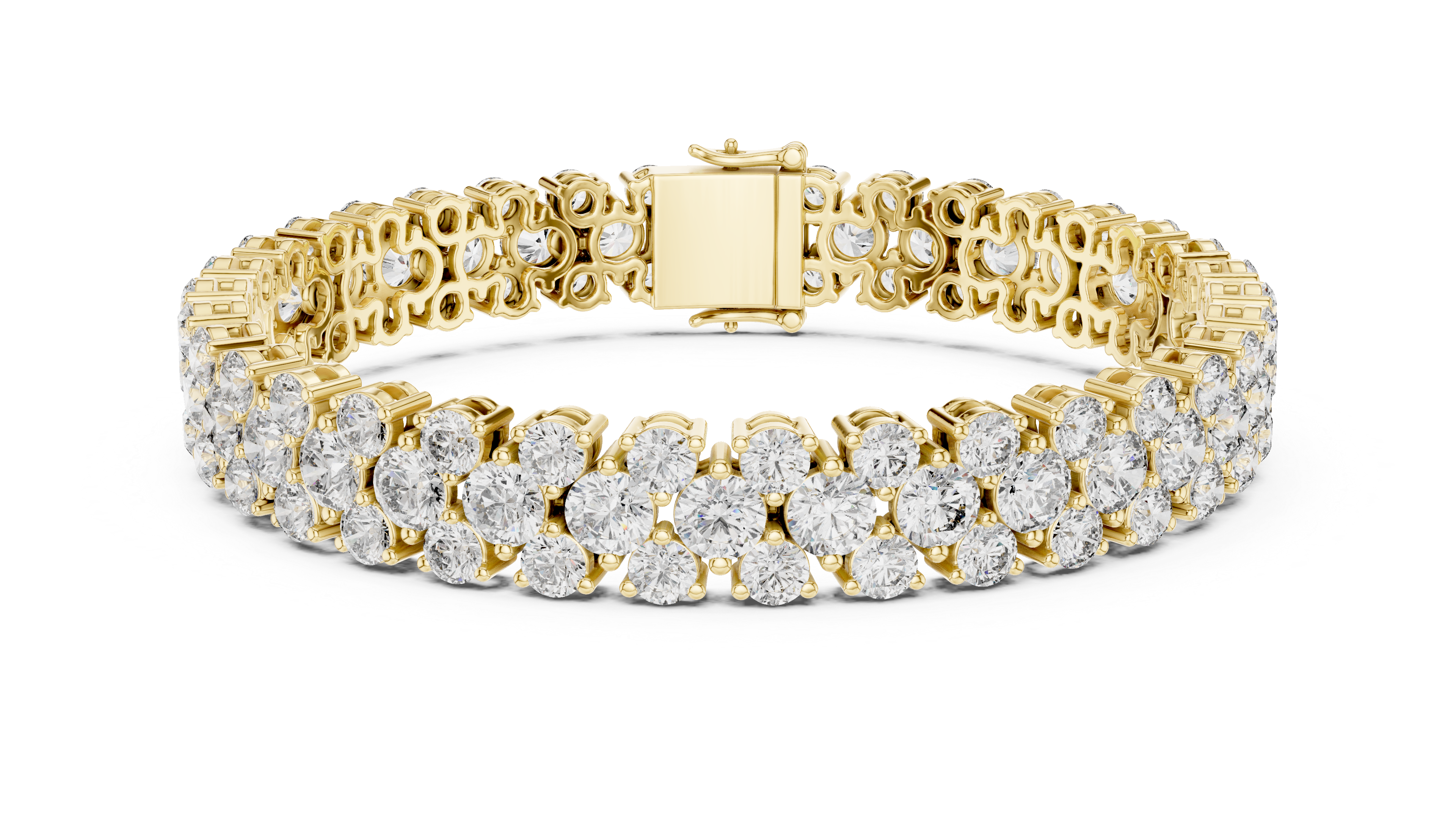 سوار Pavé Eternity in Yellow Gold - VYKA Diamonds
