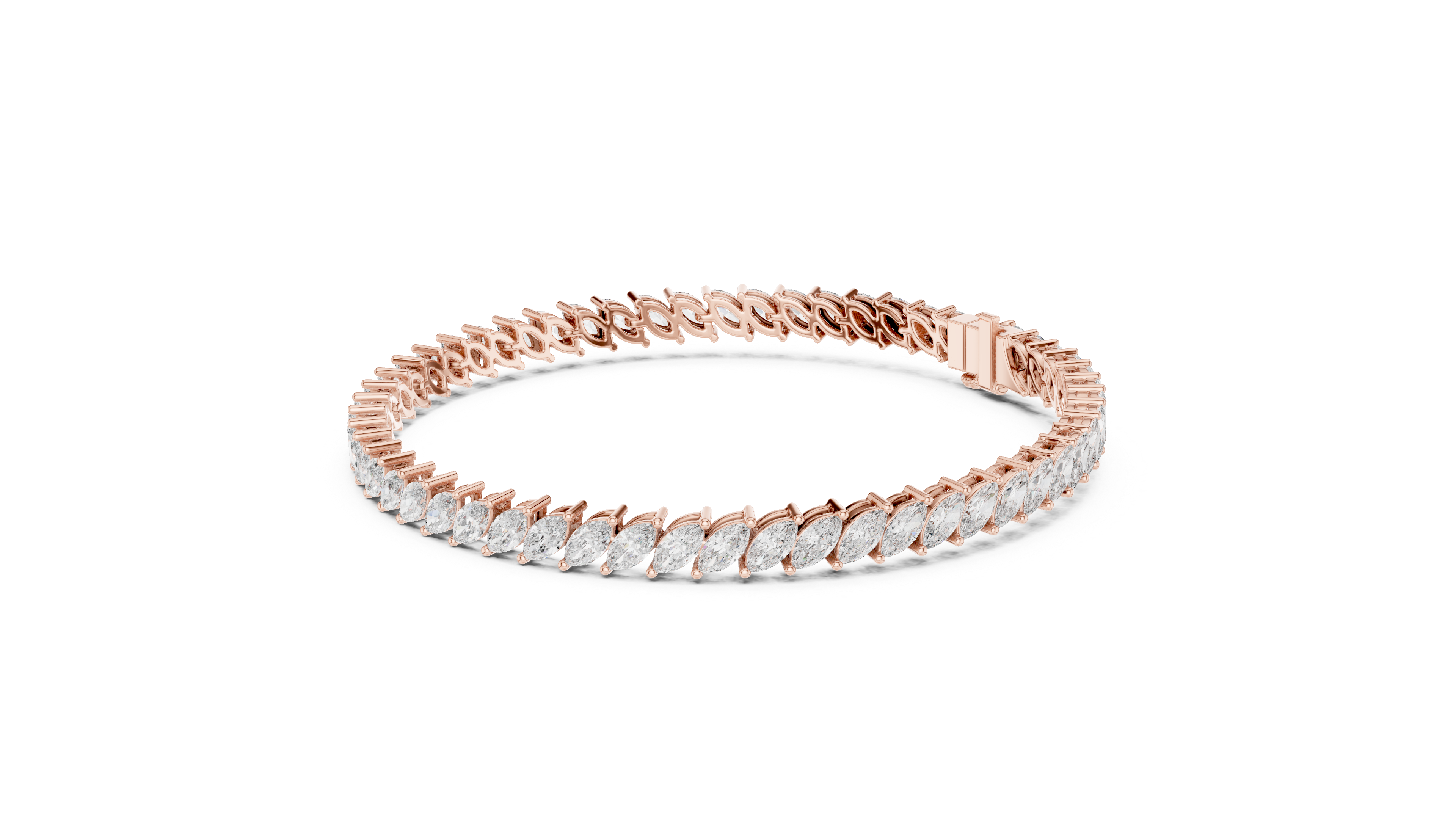 سوار تنس ماركيز كوليت in Rose Gold - VYKA Diamonds