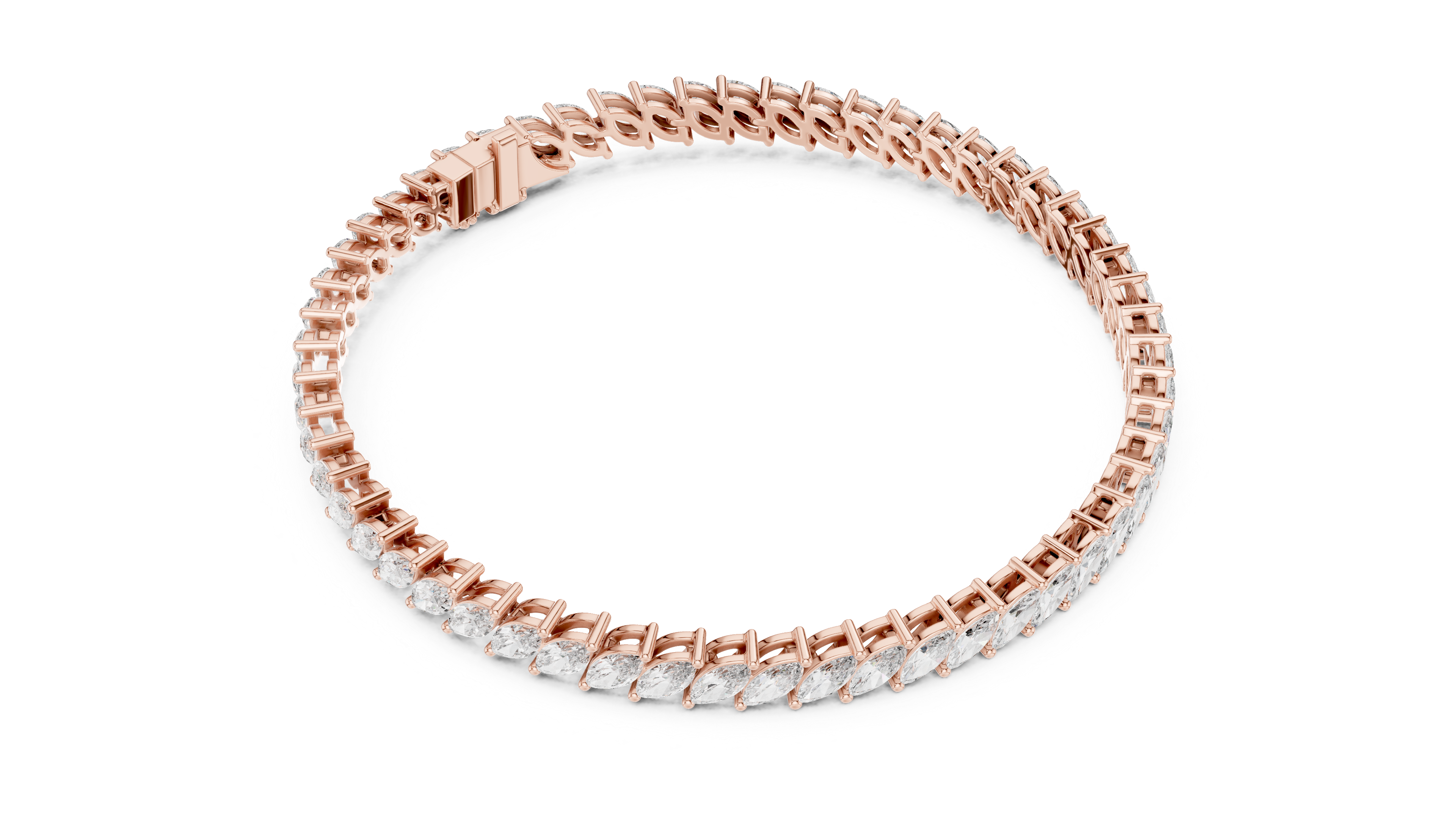سوار تنس ماركيز كوليت in Rose Gold - VYKA Diamonds