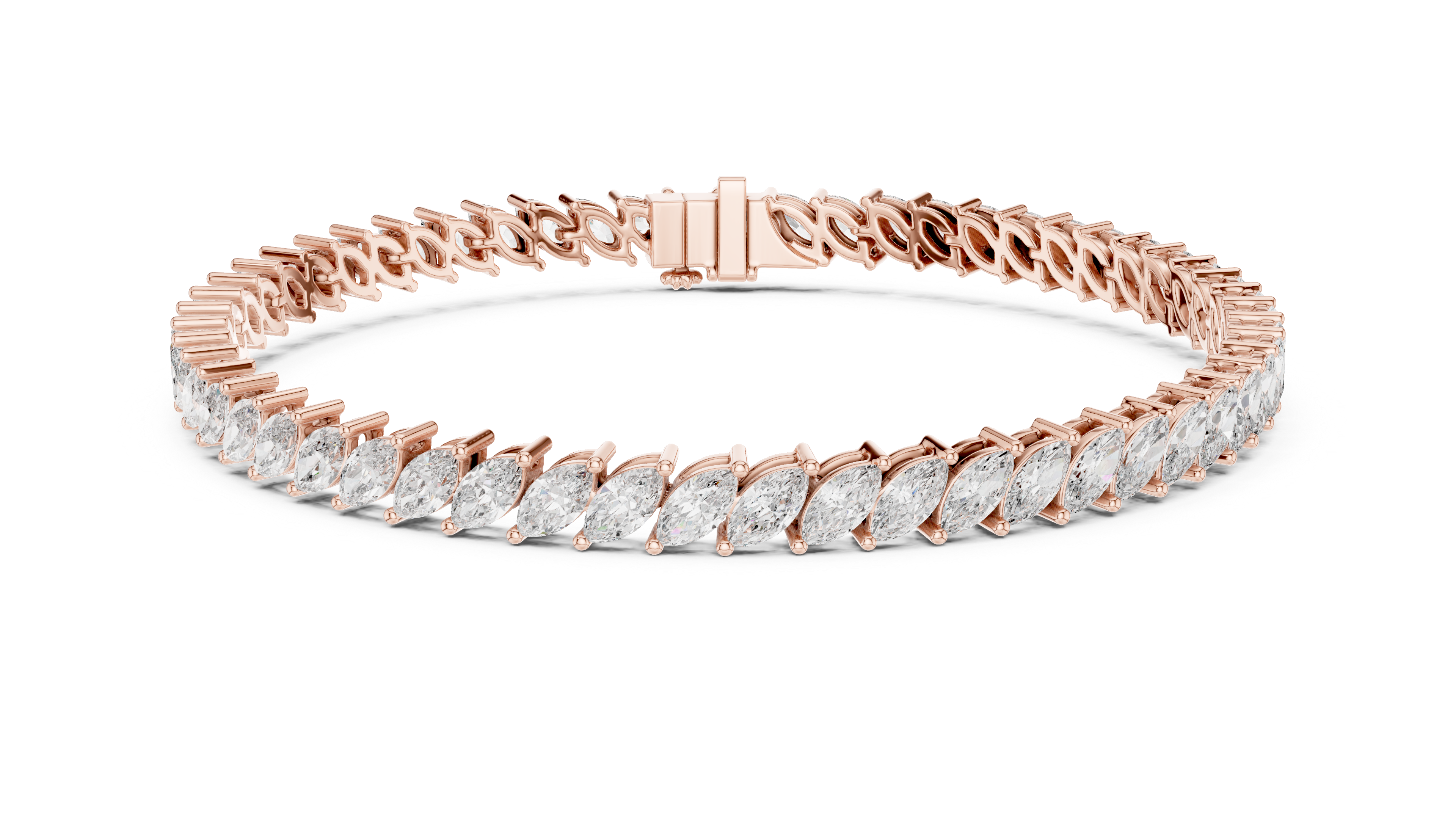 سوار تنس ماركيز كوليت in Rose Gold - VYKA Diamonds