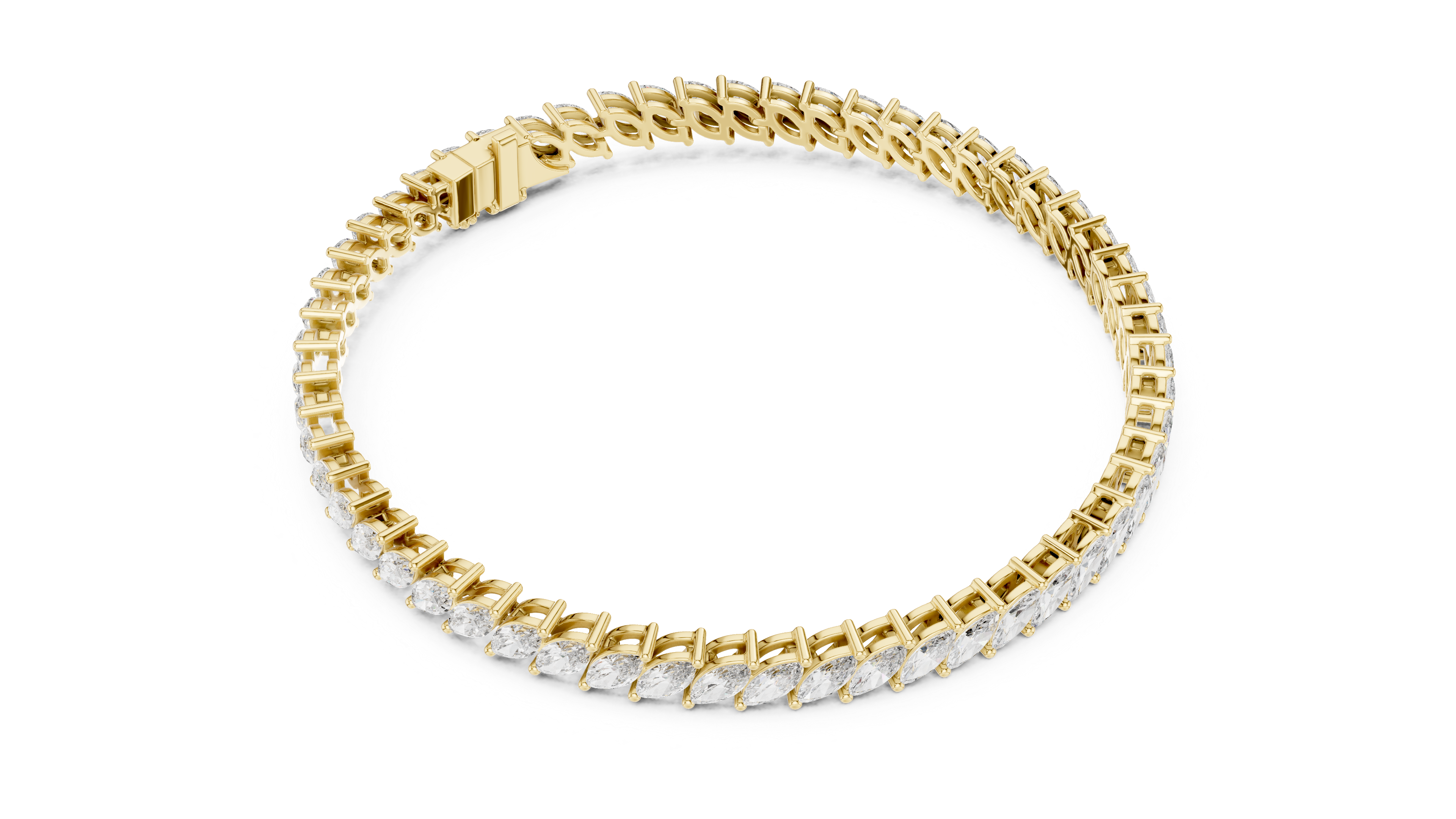 سوار تنس ماركيز كوليت in Yellow Gold - VYKA Diamonds