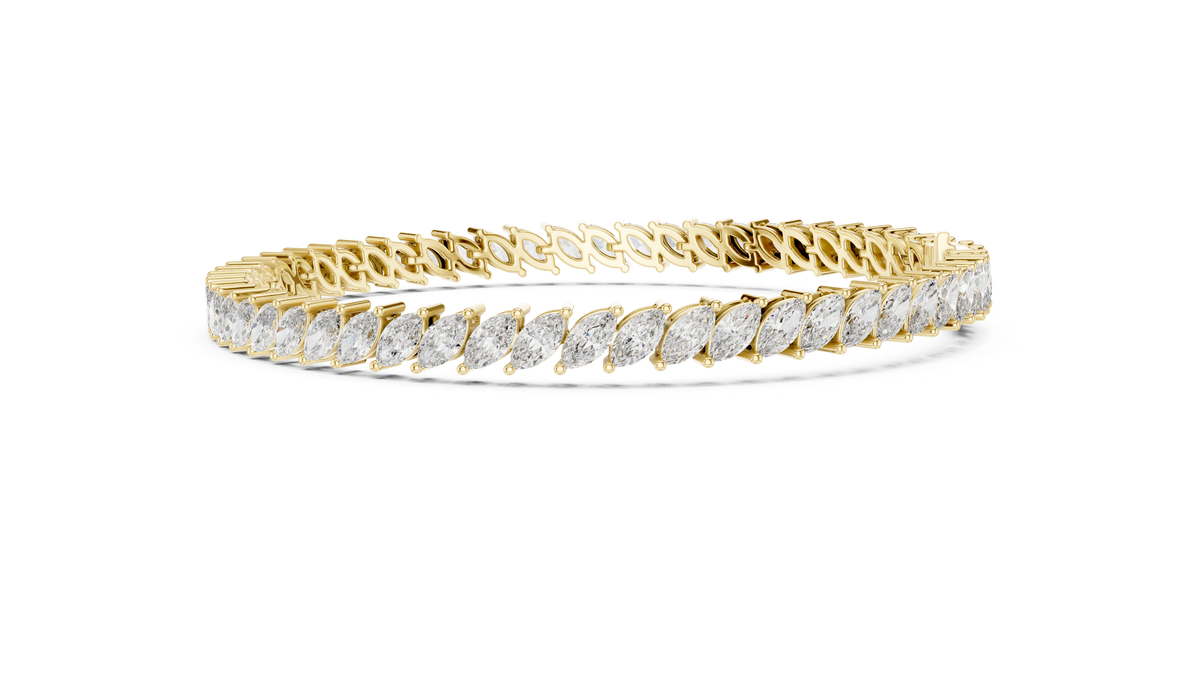 سوار تنس ماركيز كوليت in Yellow Gold - VYKA Diamonds