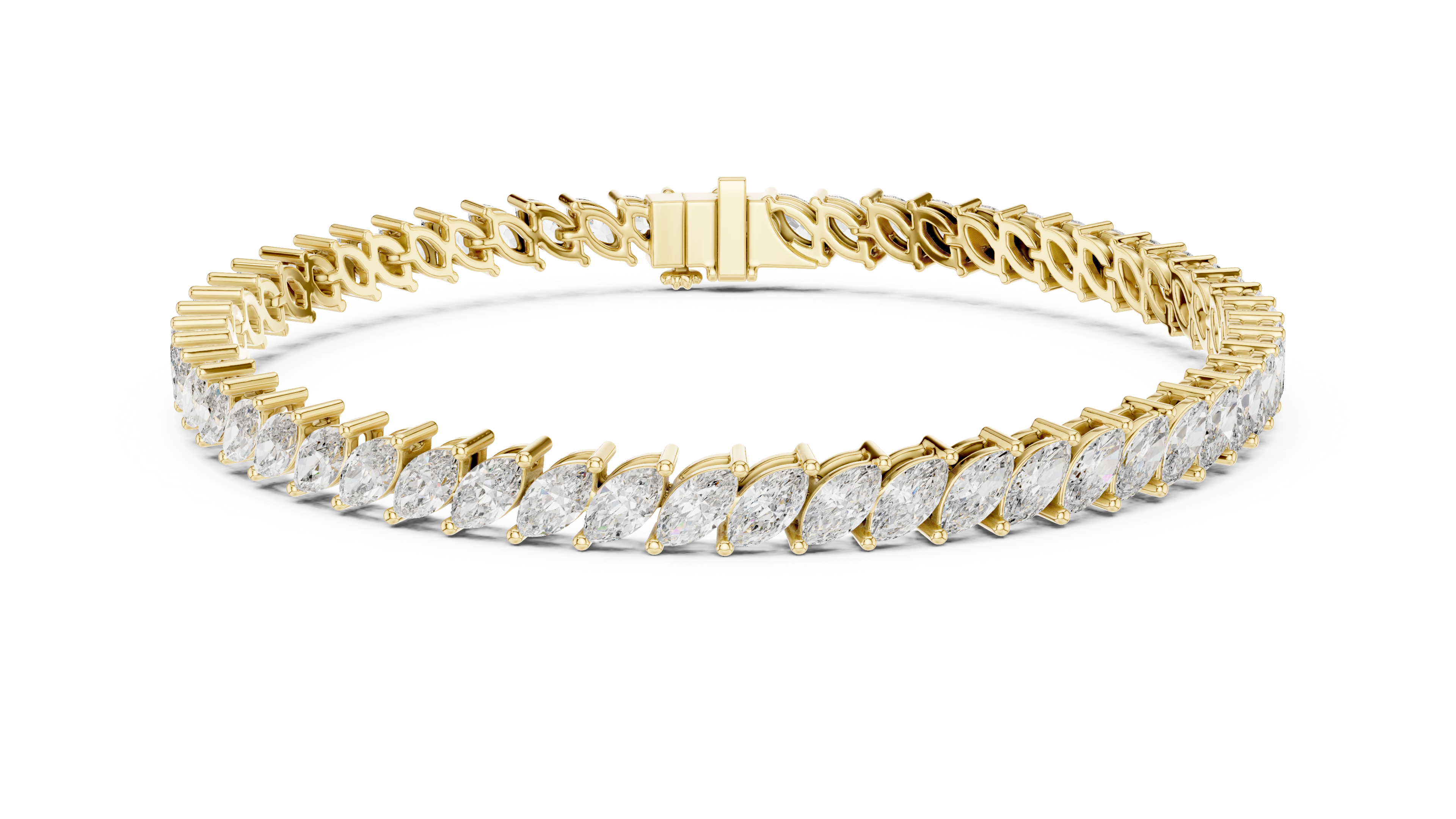 سوار تنس ماركيز كوليت in Yellow Gold - VYKA Diamonds