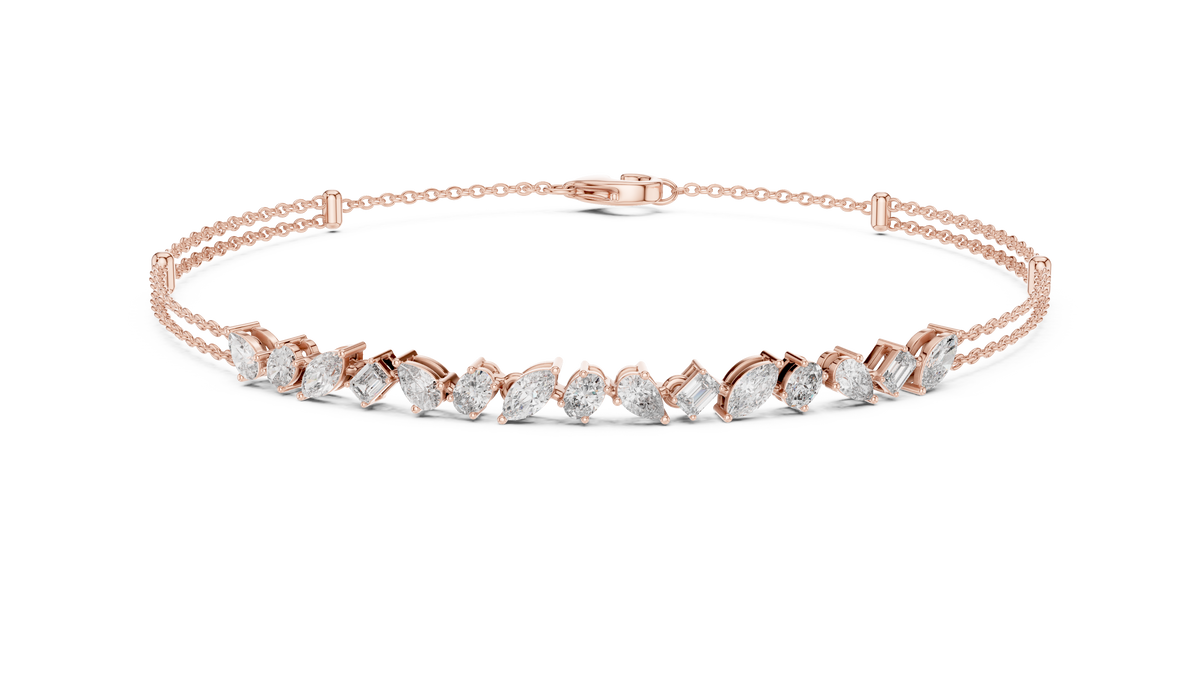Pear Pendant Chain Bracelet