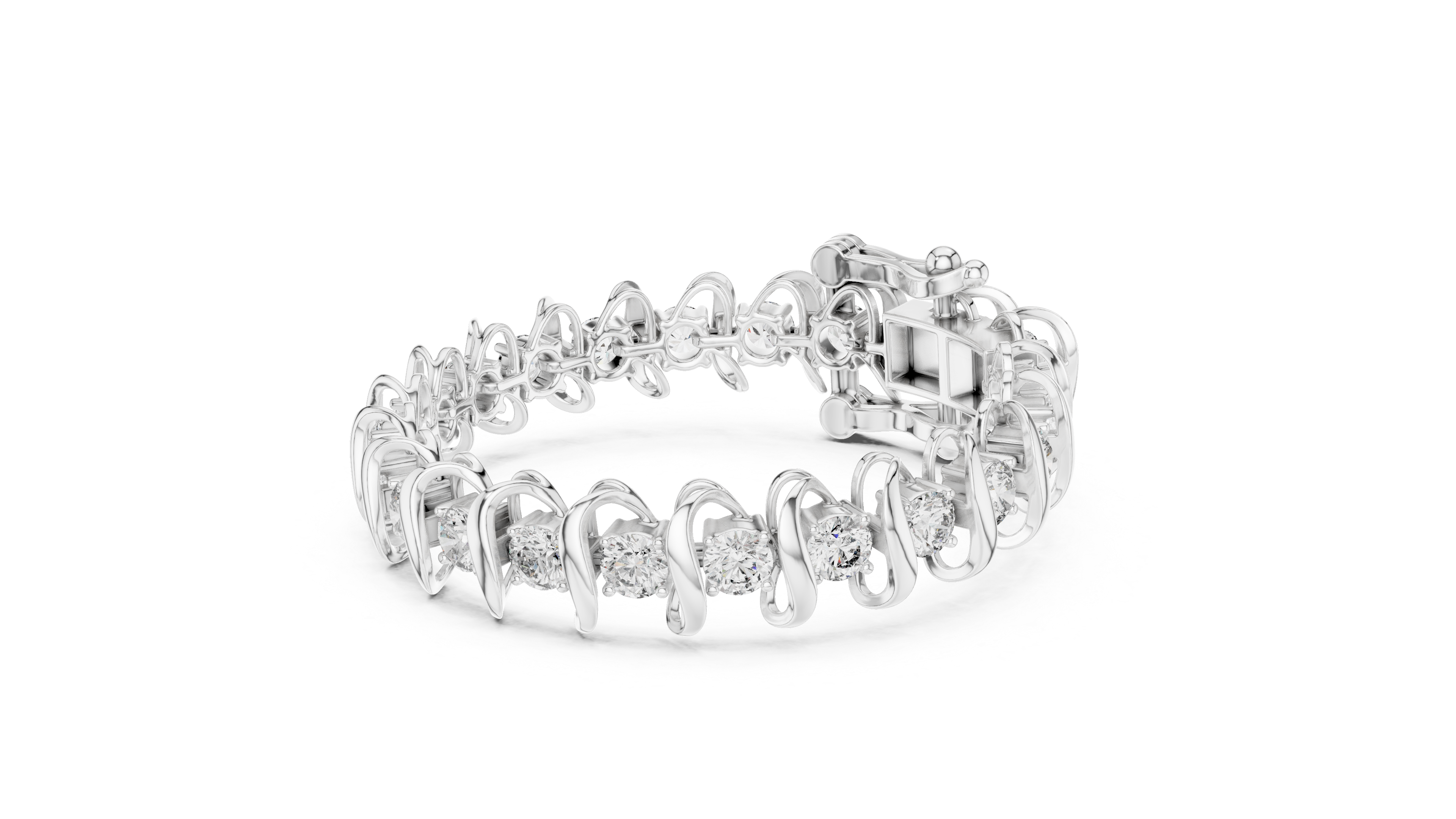 سوار كوليه ألماس in White Gold - VYKA Diamonds