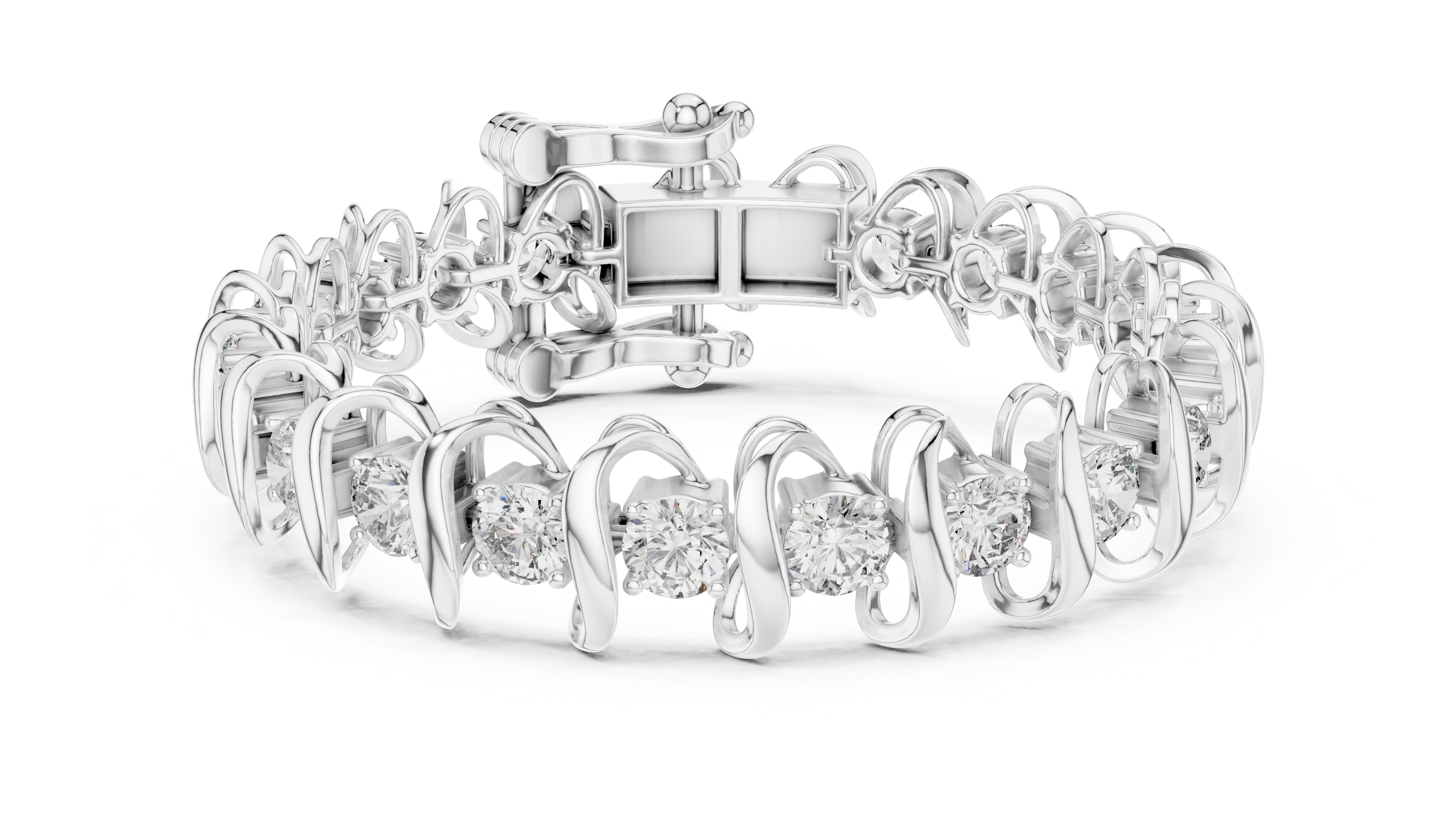 سوار كوليه ألماس in White Gold - VYKA Diamonds