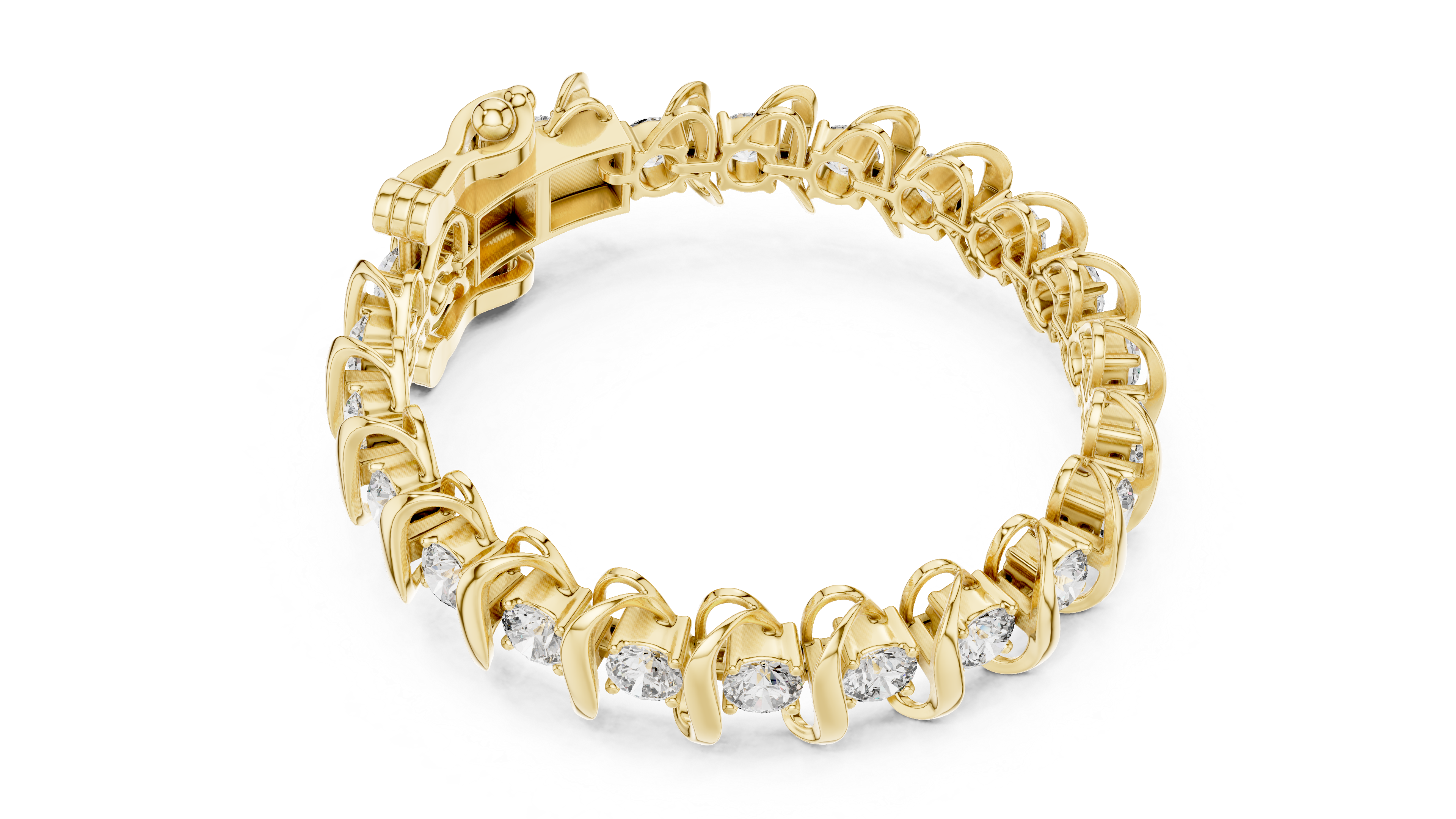 سوار كوليه ألماس in Yellow Gold - VYKA Diamonds
