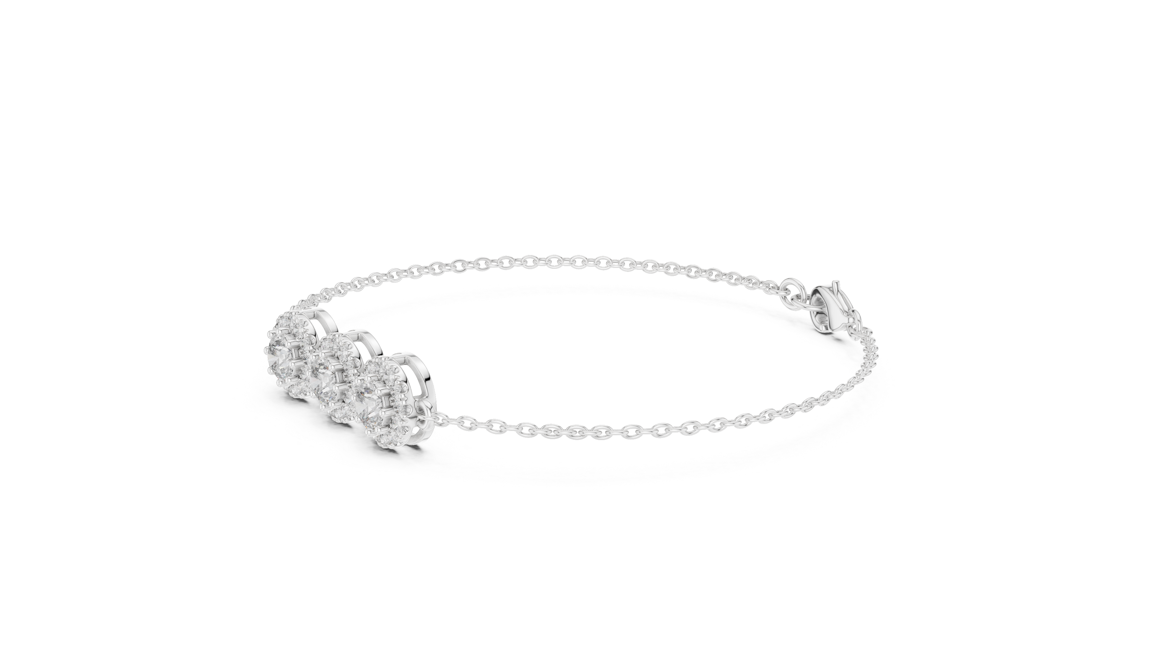 سوار سلسلة ألماس ناعم in White Gold - VYKA Diamonds