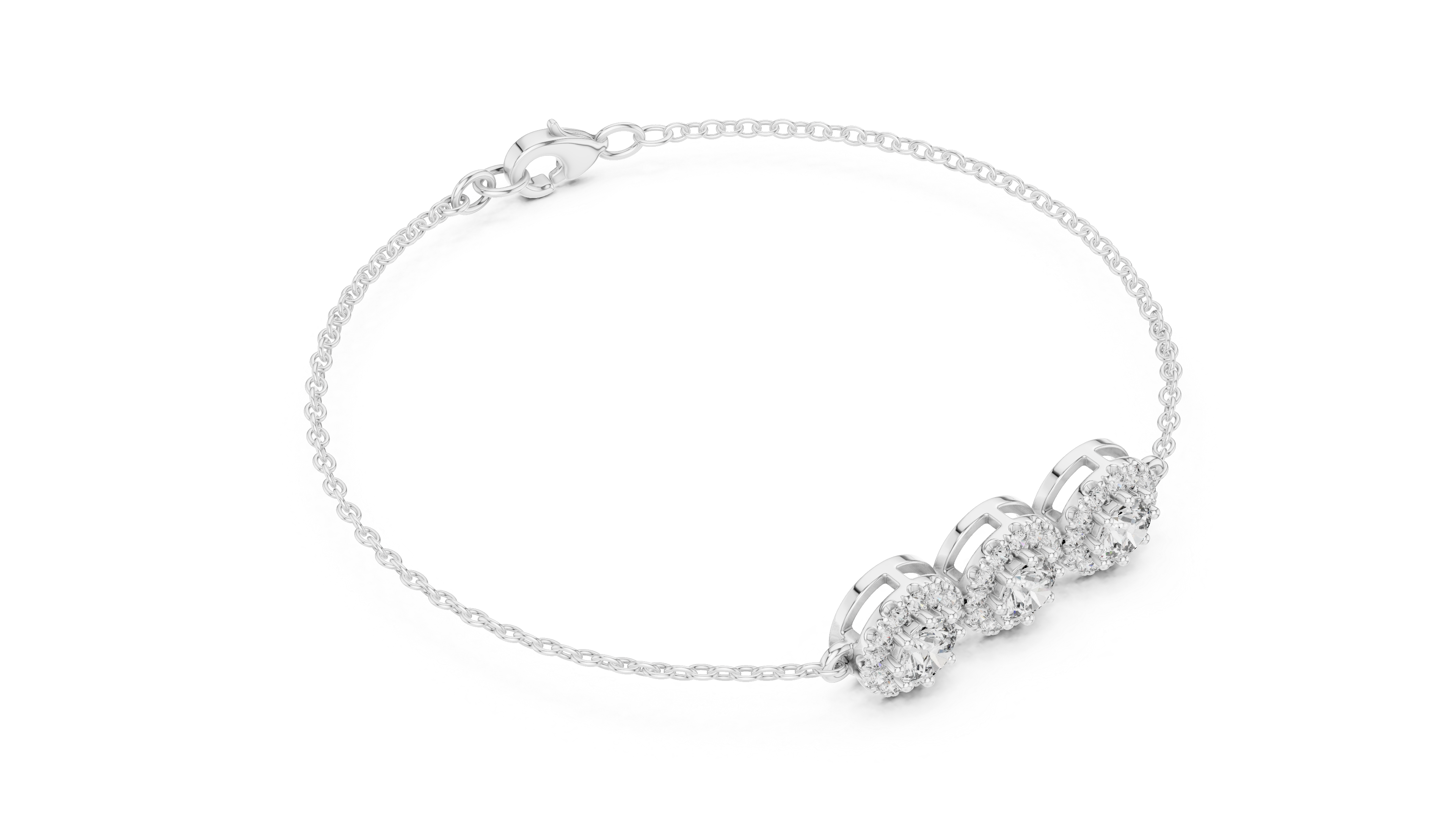 سوار سلسلة ألماس ناعم in White Gold - VYKA Diamonds