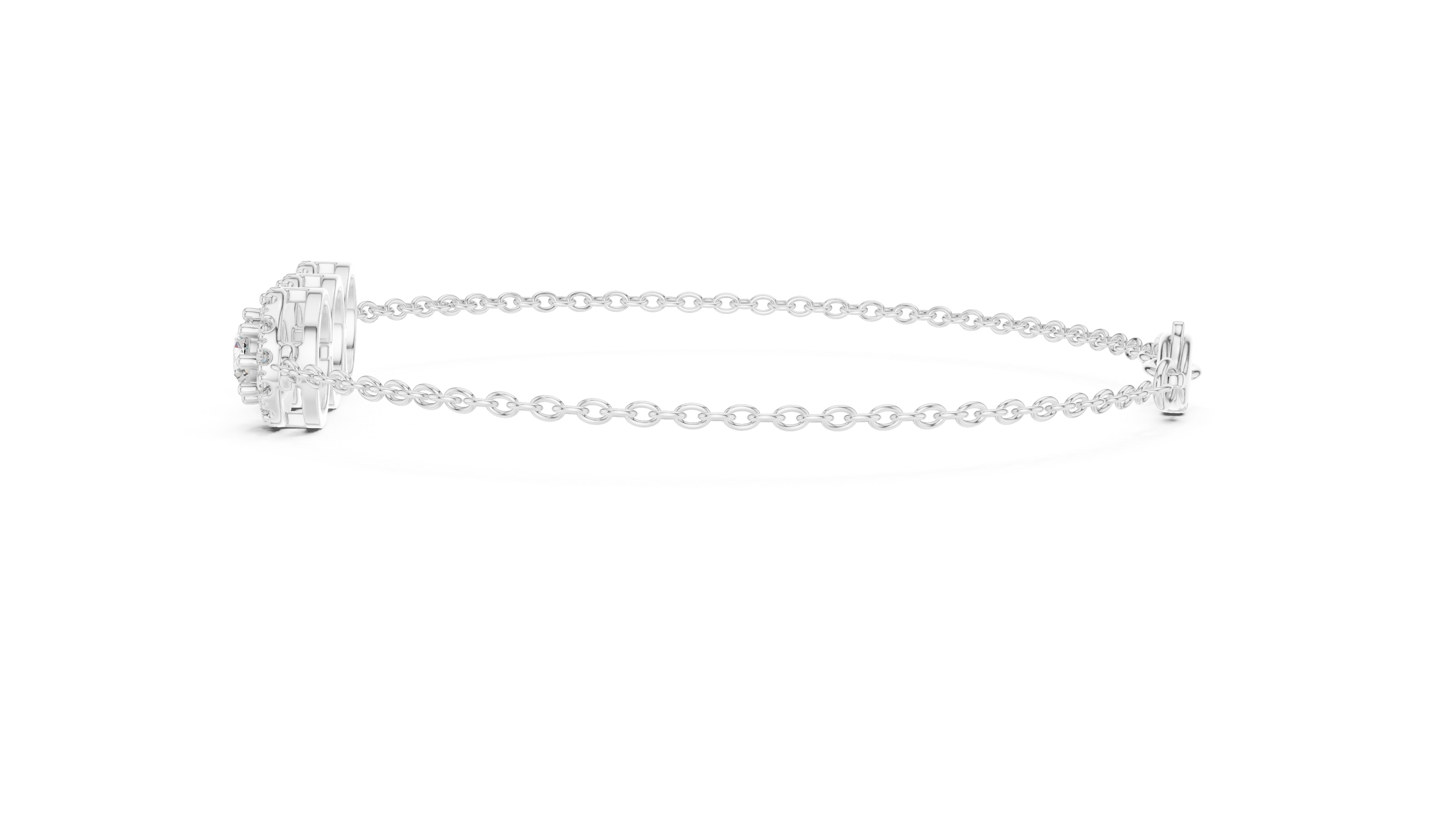 سوار سلسلة ألماس ناعم in White Gold - VYKA Diamonds