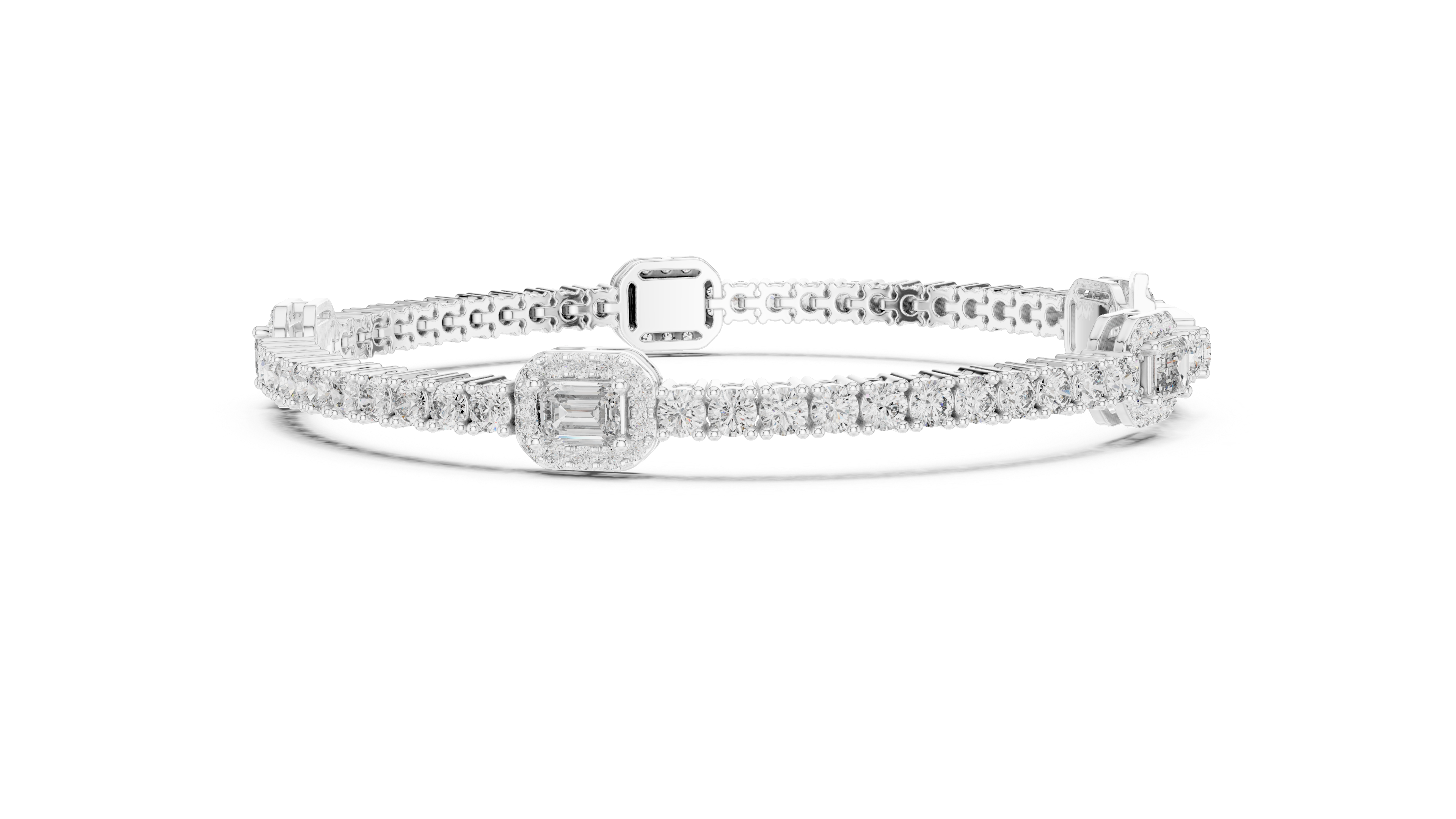 سوار مرصع بألماس الدقيق in White Gold - VYKA Diamonds