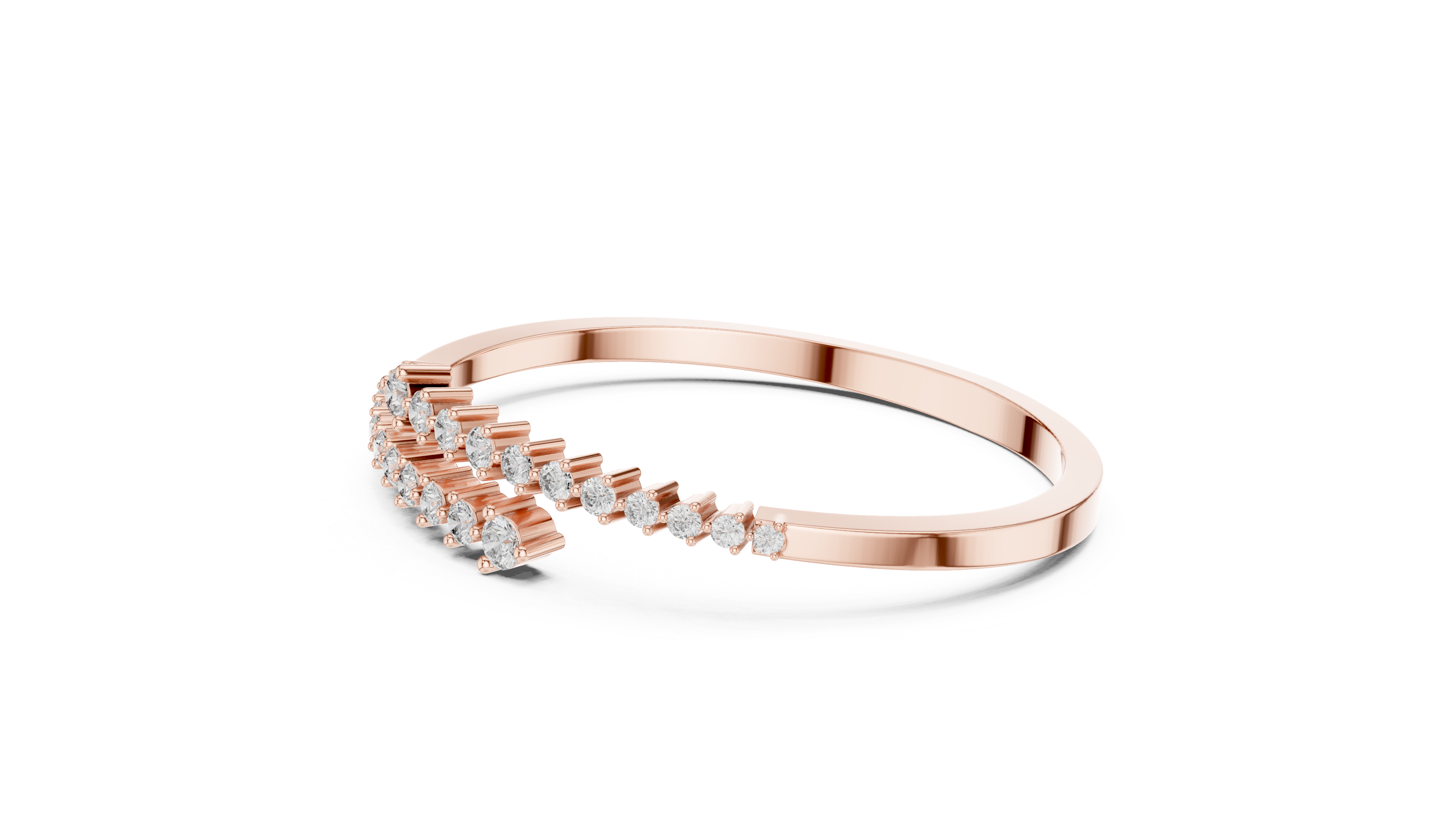 سوار مجموعة السوليتير in Rose Gold - VYKA Diamonds