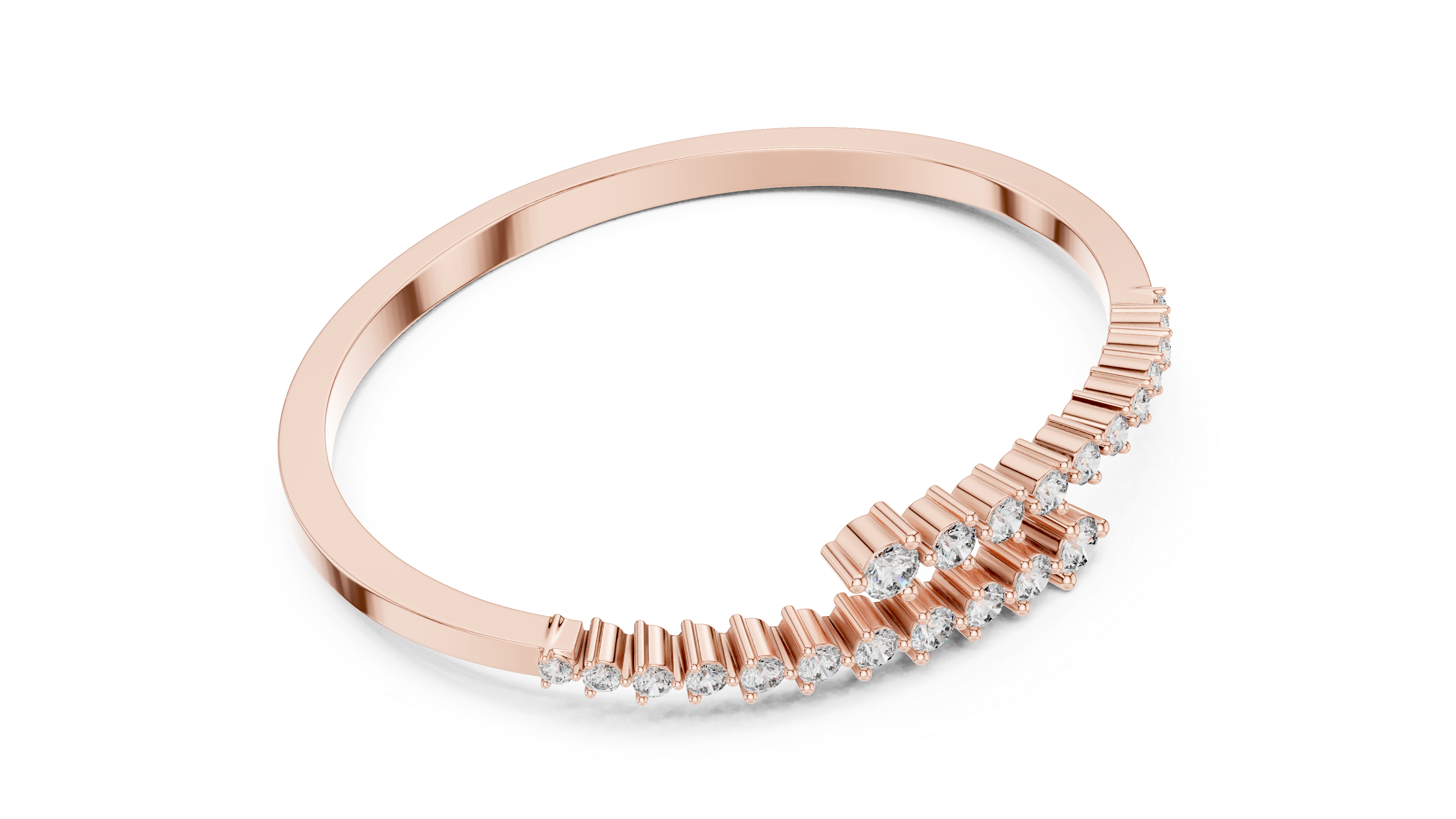 سوار مجموعة السوليتير in Rose Gold - VYKA Diamonds